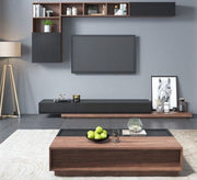 Table and TV unit with upper shelves - Vitrine Furniture - Furniture