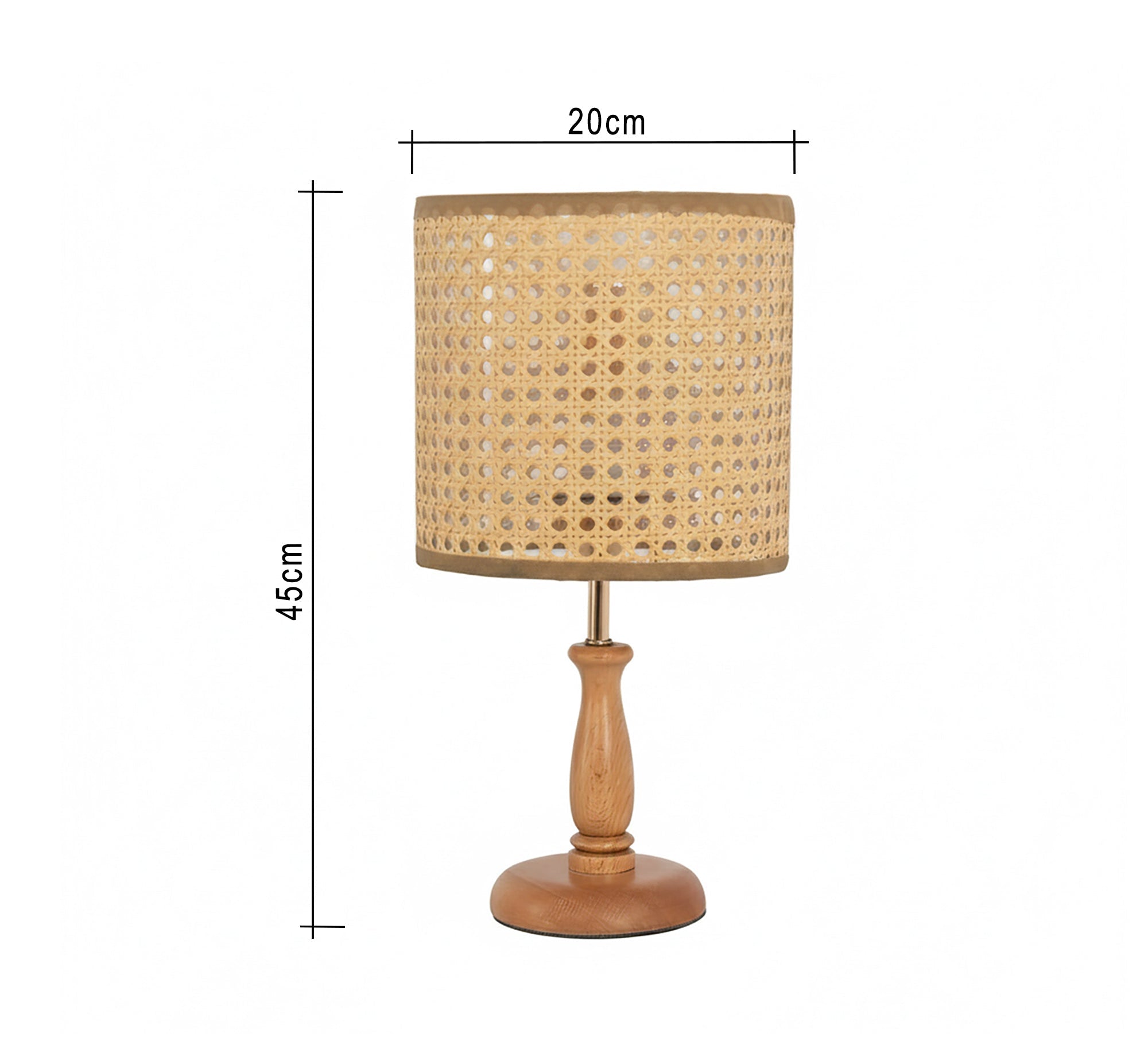 Table lamp with a carved wooden base - Vitrine Furniture - Table lamps