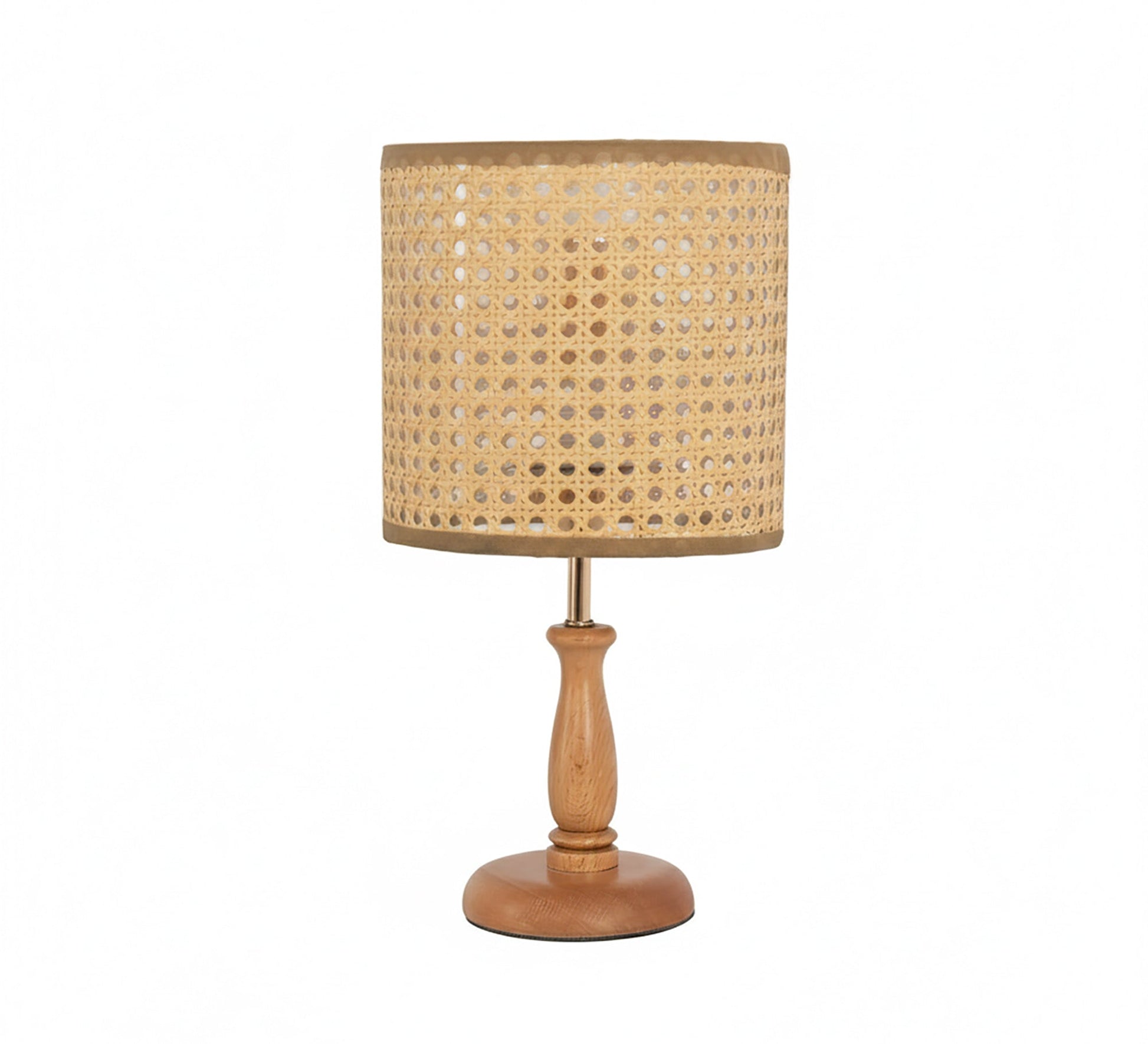 Table lamp with a carved wooden base - Vitrine Furniture - Table lamps