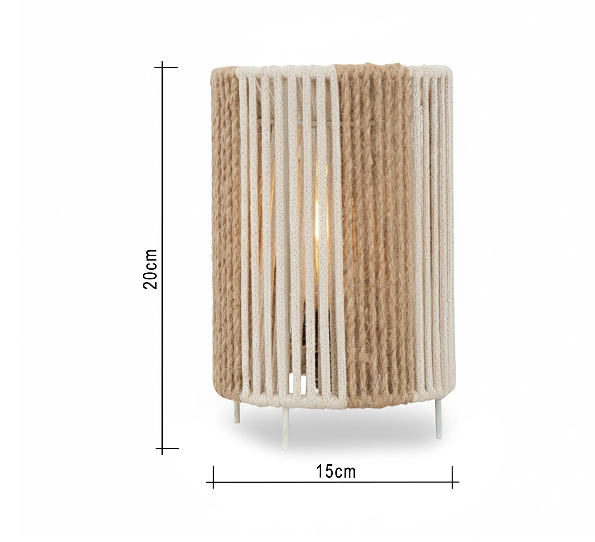 Table lamp with a shade made of tightly woven threads - Vitrine Furniture - Table lamps