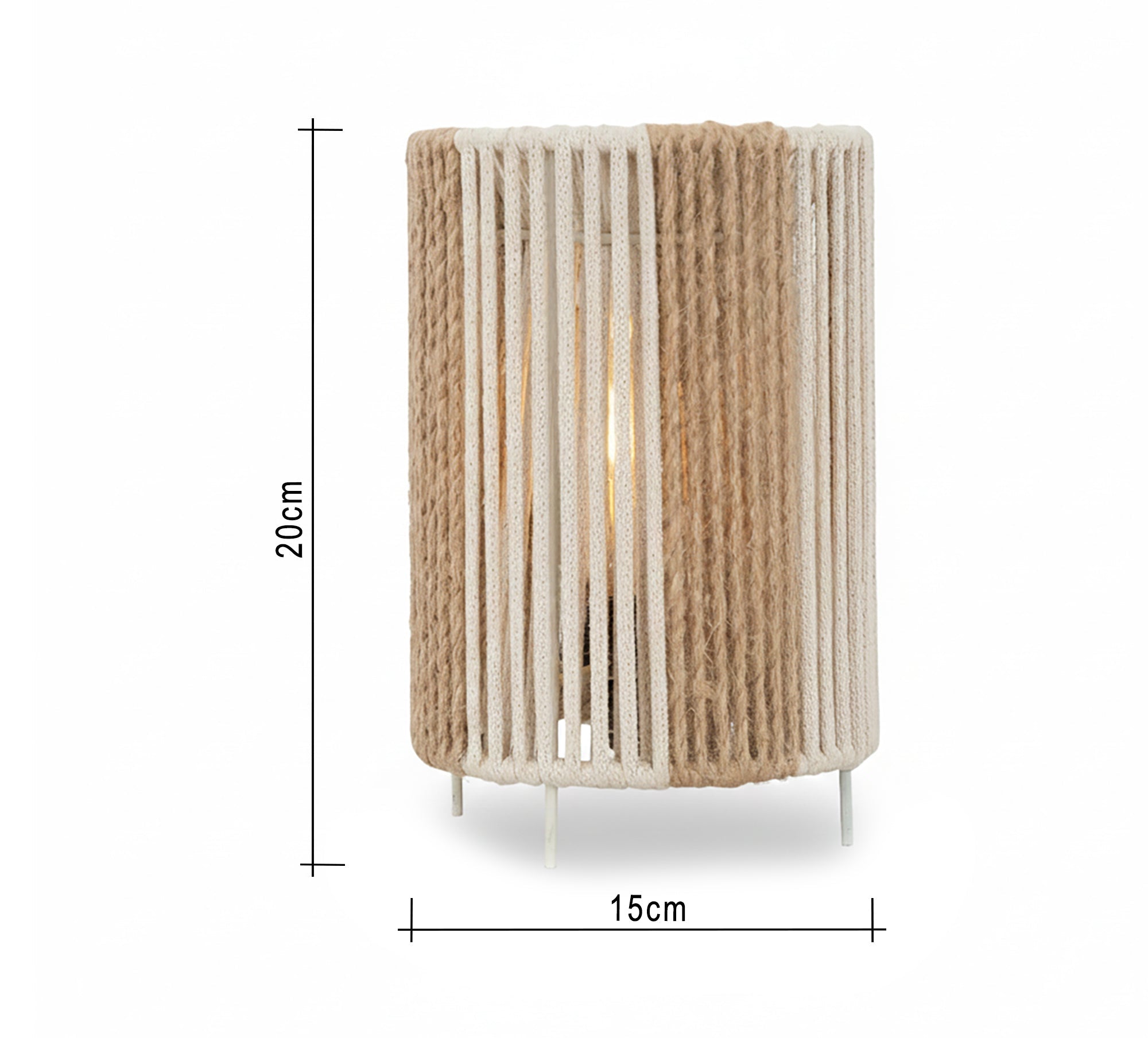 Table lamp with a shade made of tightly woven threads - Vitrine Furniture - Table lamps