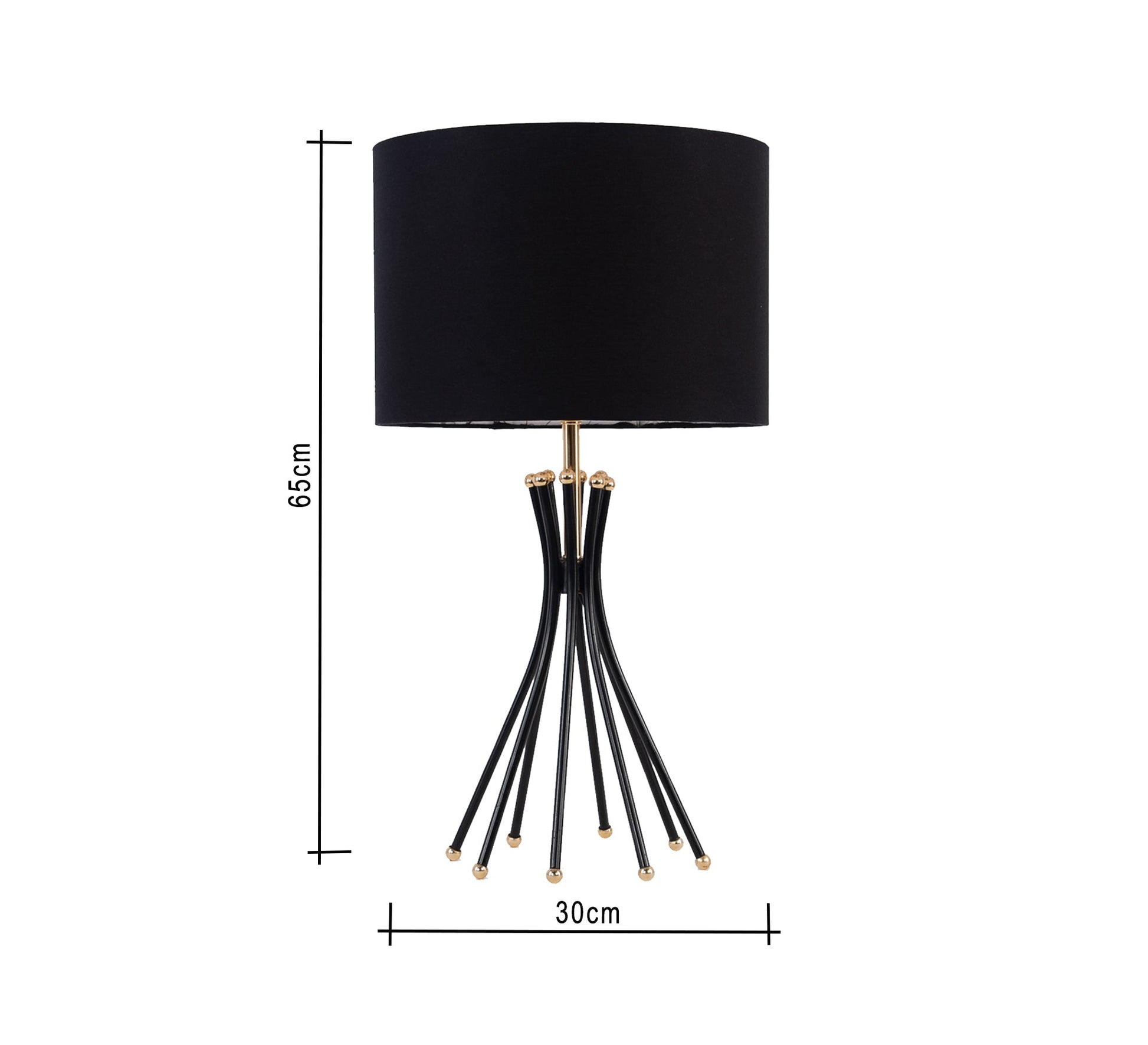 Table lamp with black shade and black base - Vitrine Furniture - Lighting