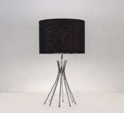 Table lamp with black shade and silver base - Vitrine Furniture - Lighting
