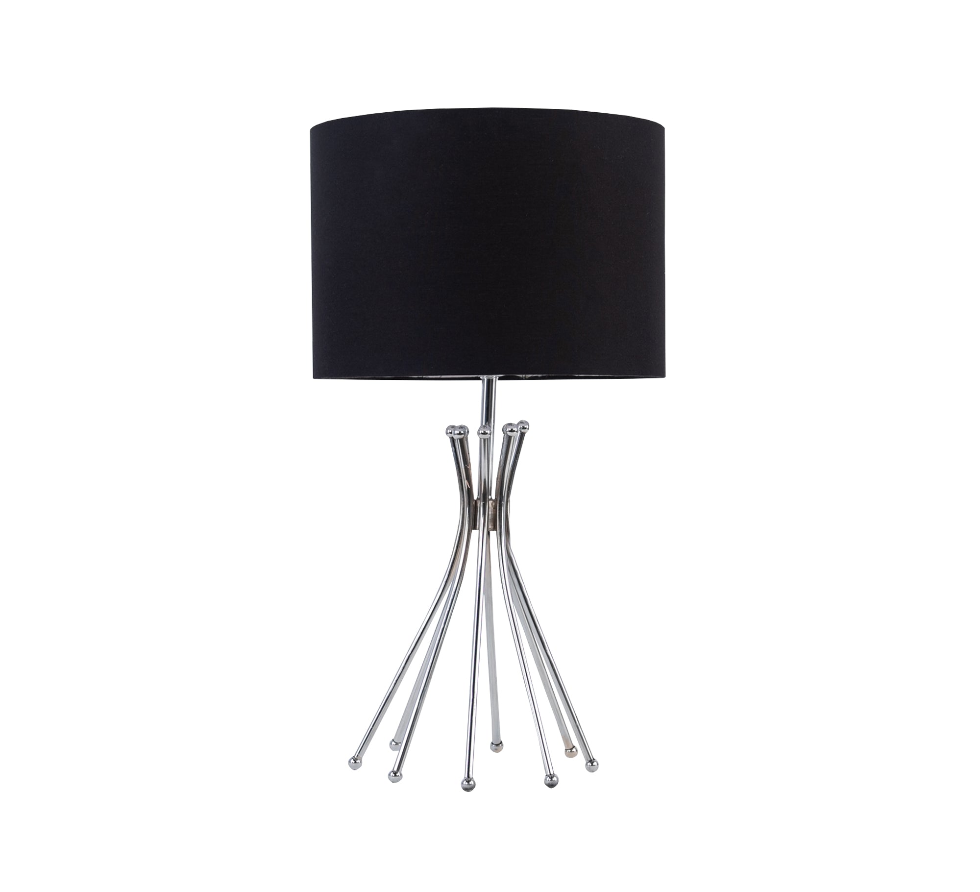 Table lamp with black shade and silver base - Vitrine Furniture - Lighting