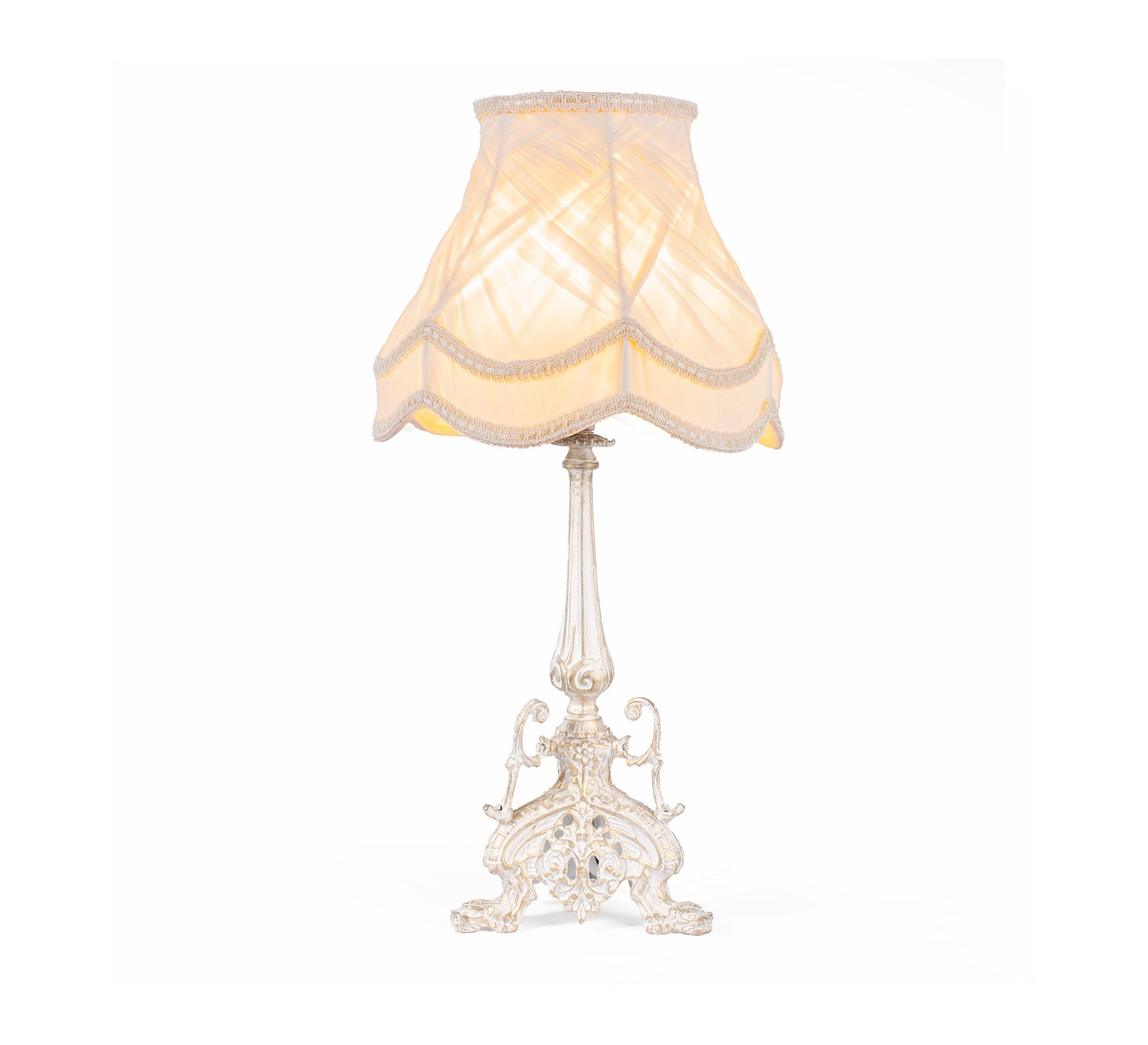 Table lamp with gold and white motifs - Vitrine Furniture - Lighting