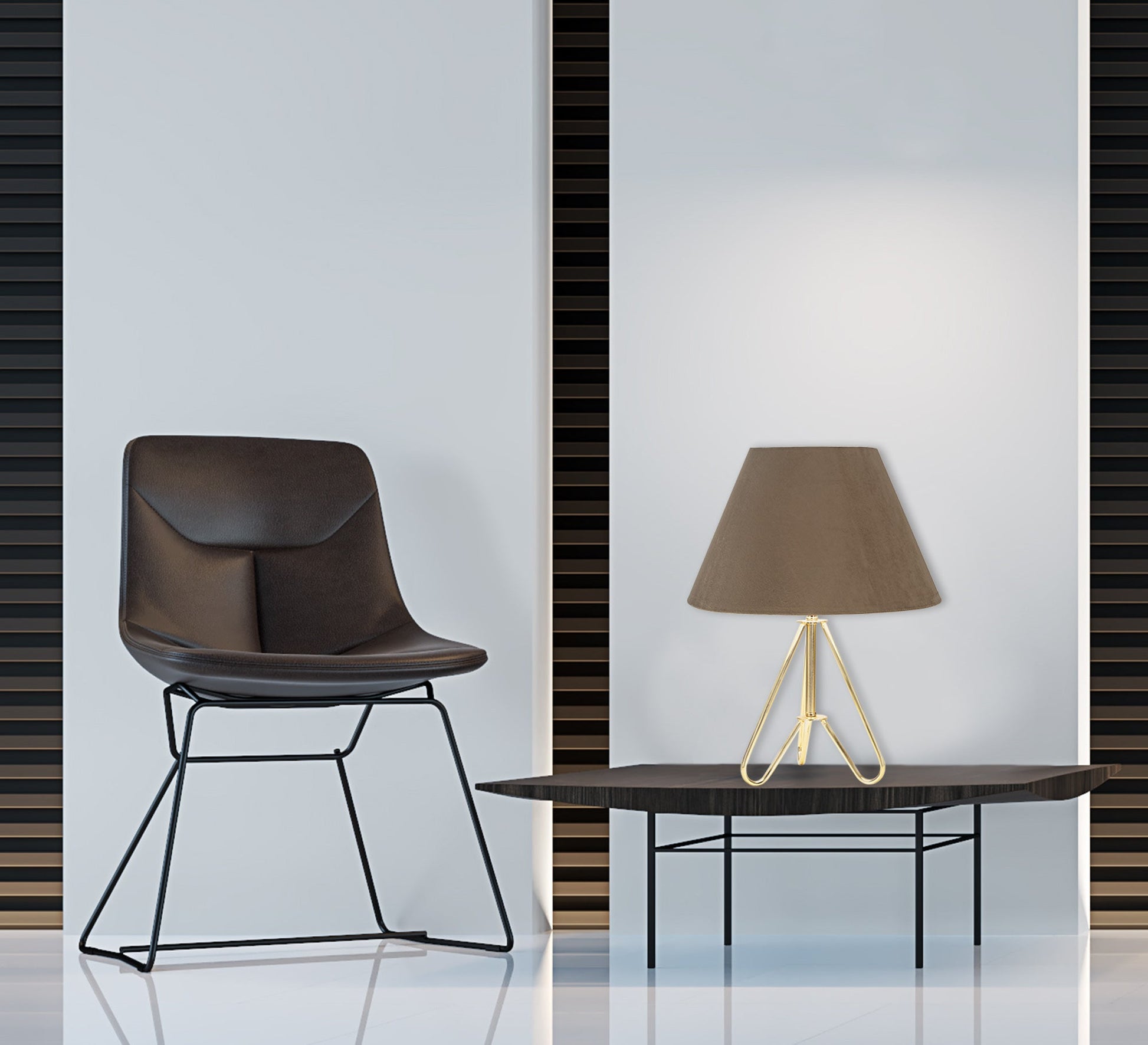 Table lamp with gold metal legs - Vitrine Furniture - Lighting