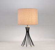 Table lamp with gold shade and black base - Vitrine Furniture - Lighting