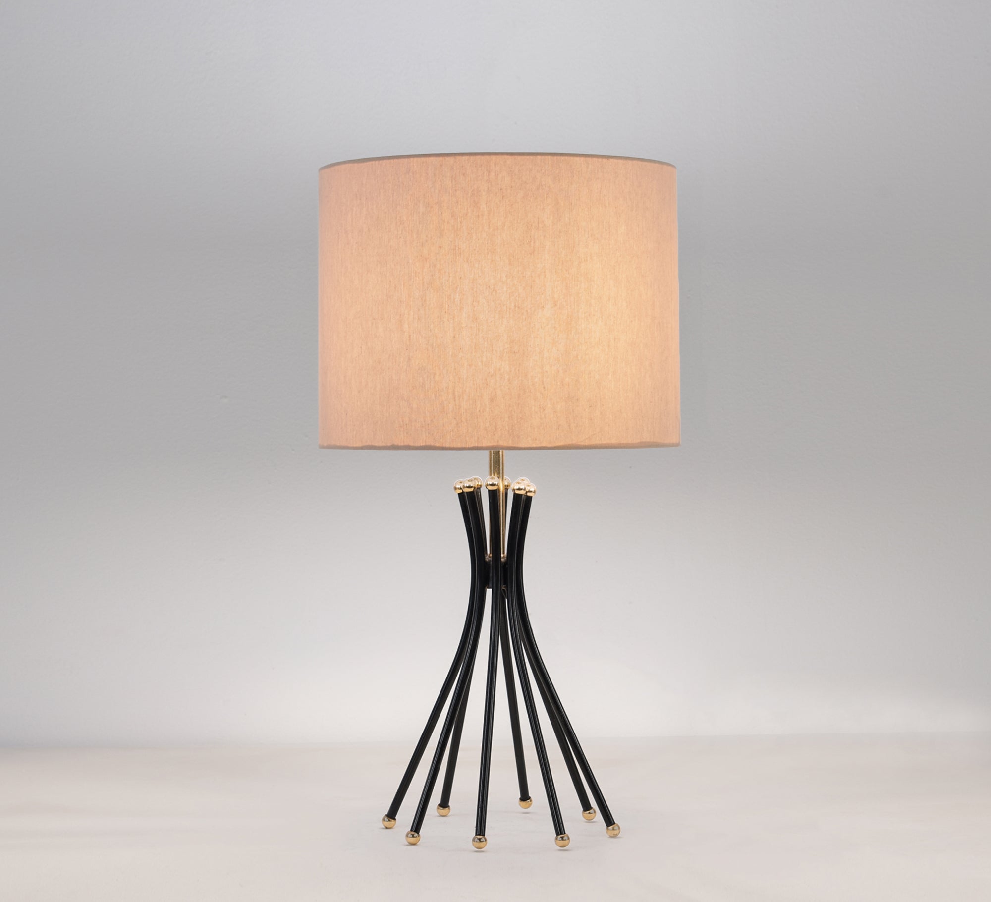 Table lamp with gold shade and black base - Vitrine Furniture - Lighting