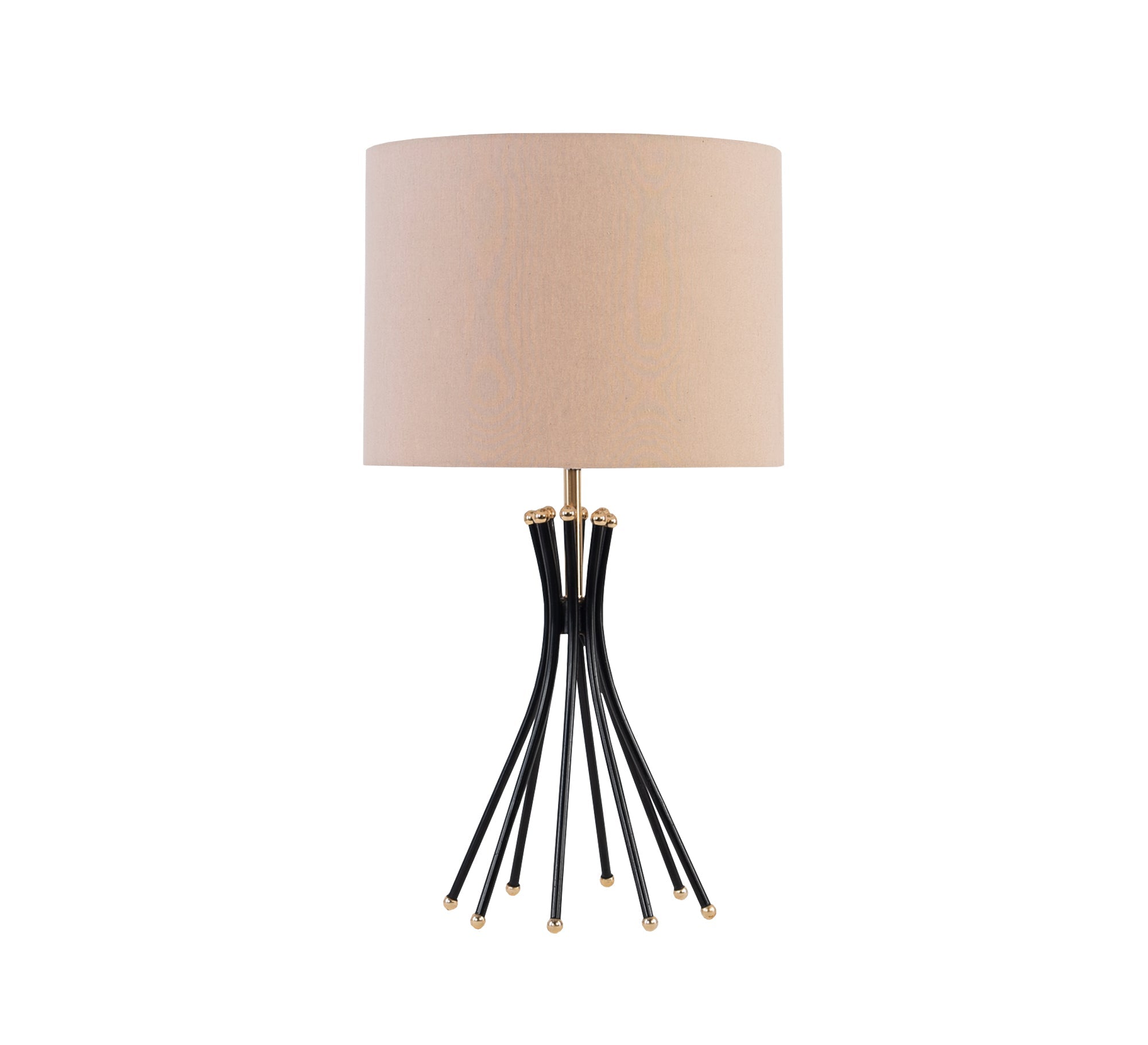 Table lamp with gold shade and black base - Vitrine Furniture - Lighting