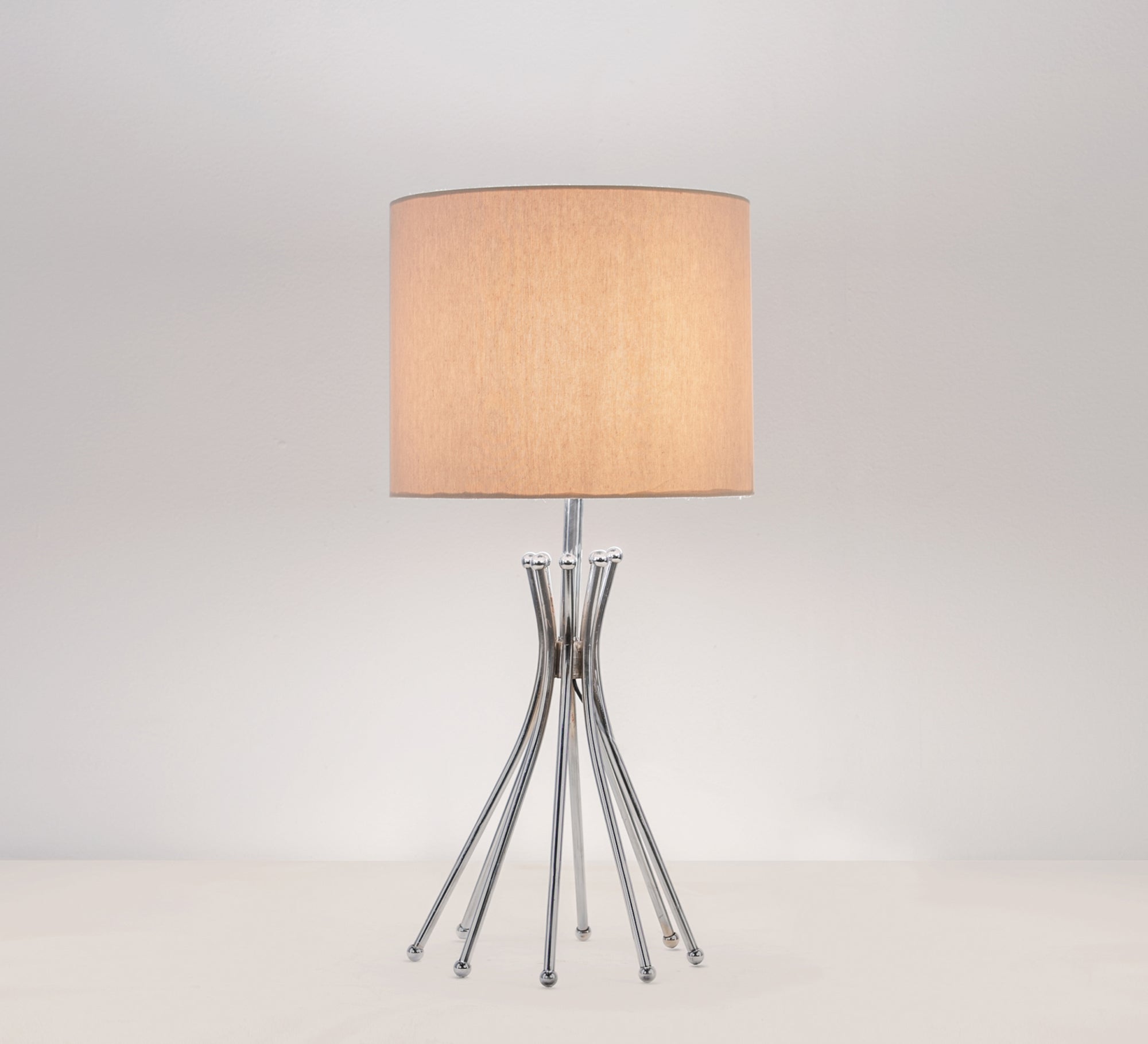 Table lamp with gold shade and silver base - Vitrine Furniture - Lighting