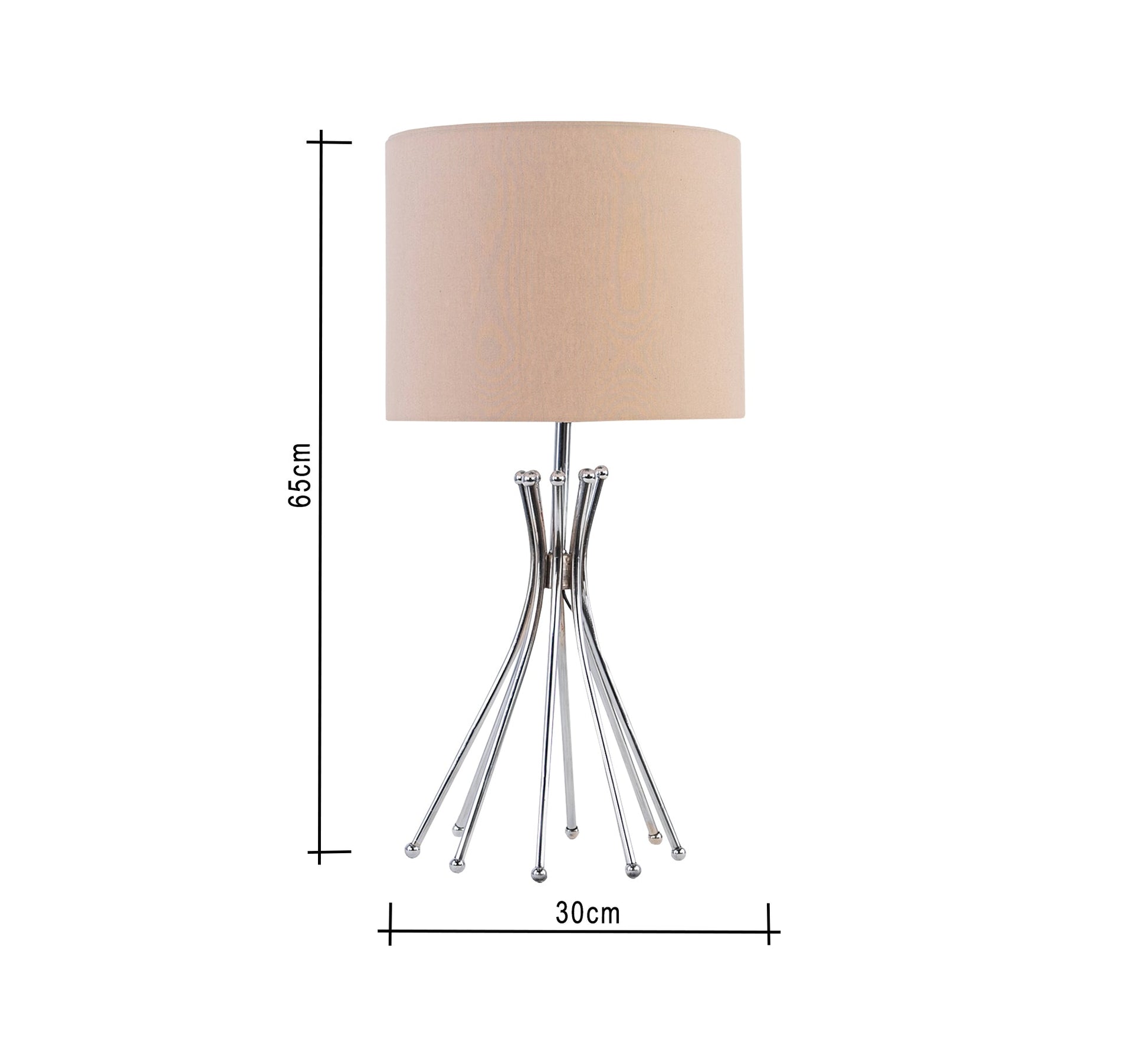 Table lamp with gold shade and silver base - Vitrine Furniture - Lighting