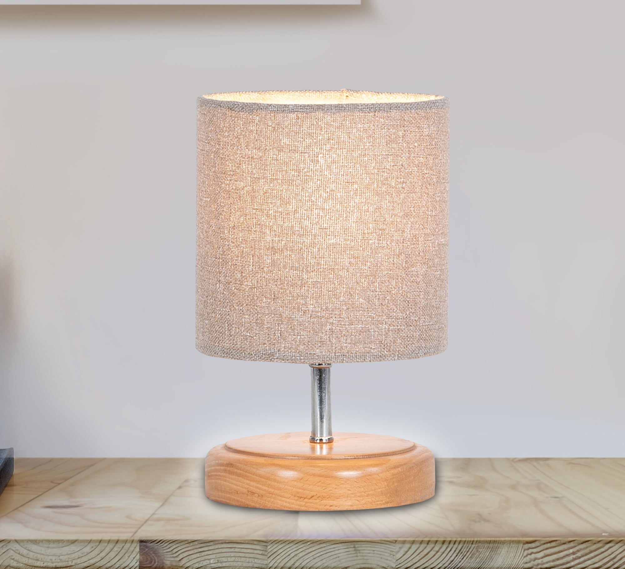 table lamp with wooden base - Vitrine Furniture - Lighting