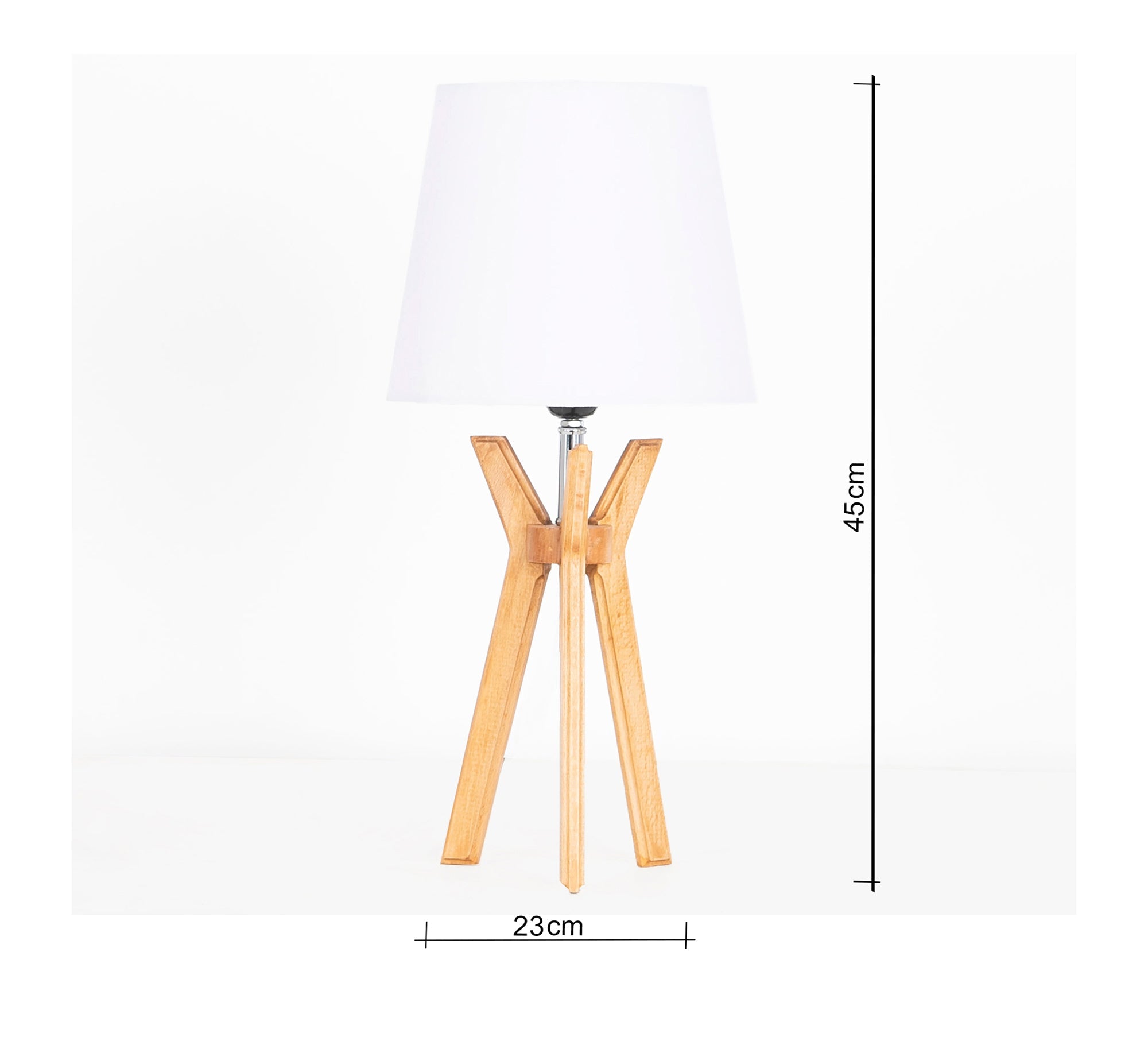Table lighting unit with a beech base - Vitrine Furniture - Lighting