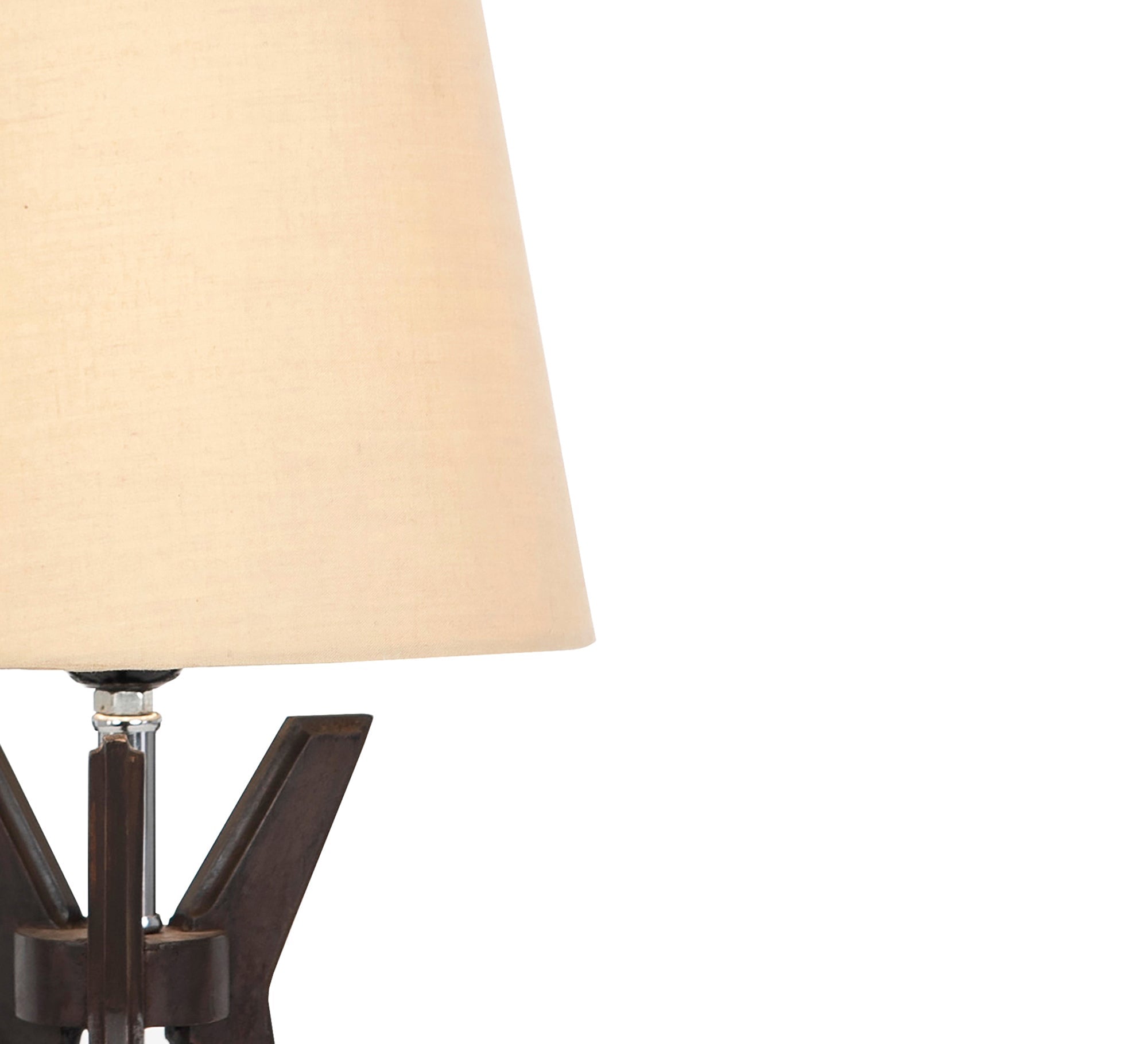 Table lighting unit with a dark brown beech base - Vitrine Furniture - Lighting