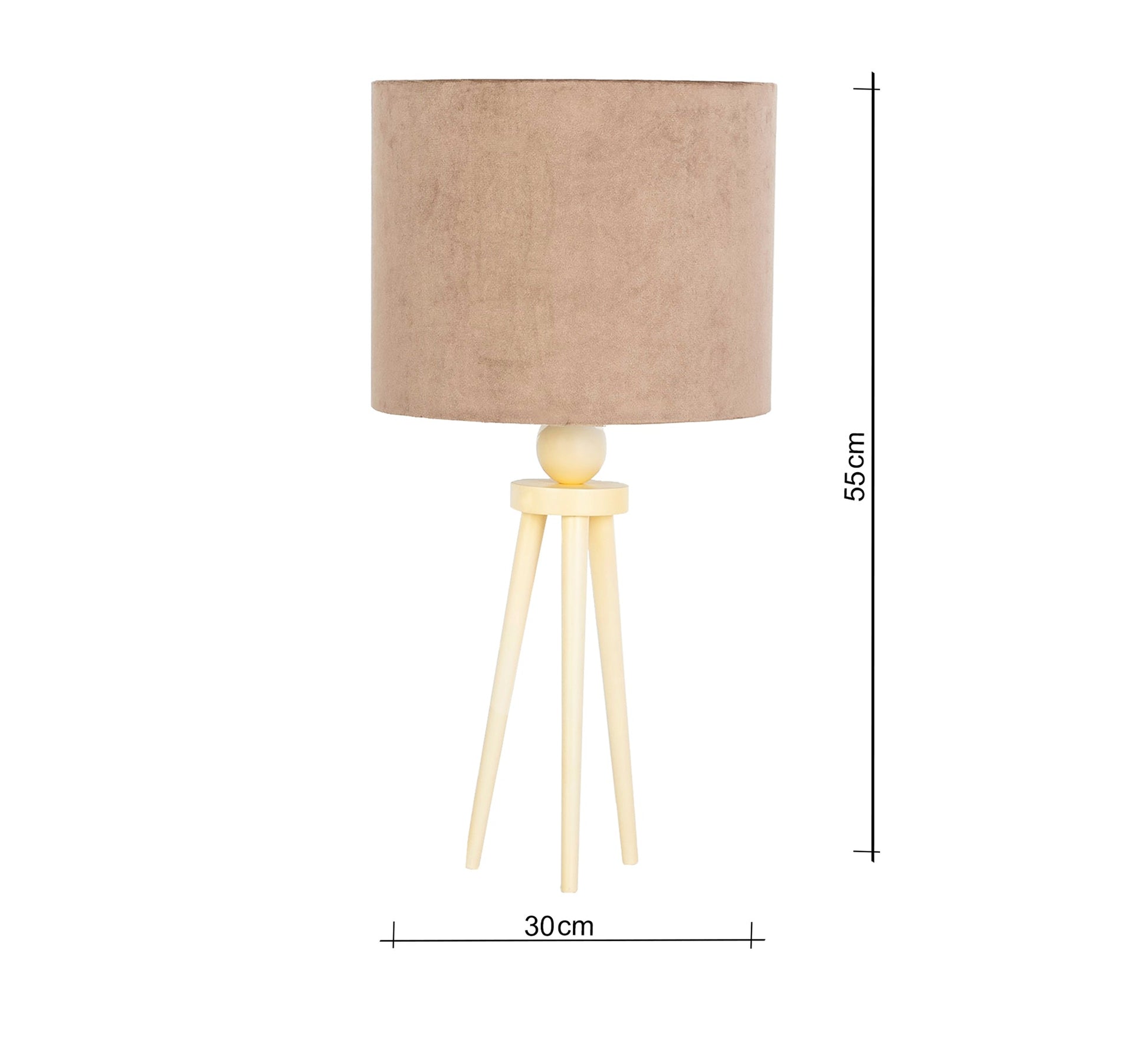 Table lighting unit with a three - legged beech base - Vitrine Furniture - Lighting