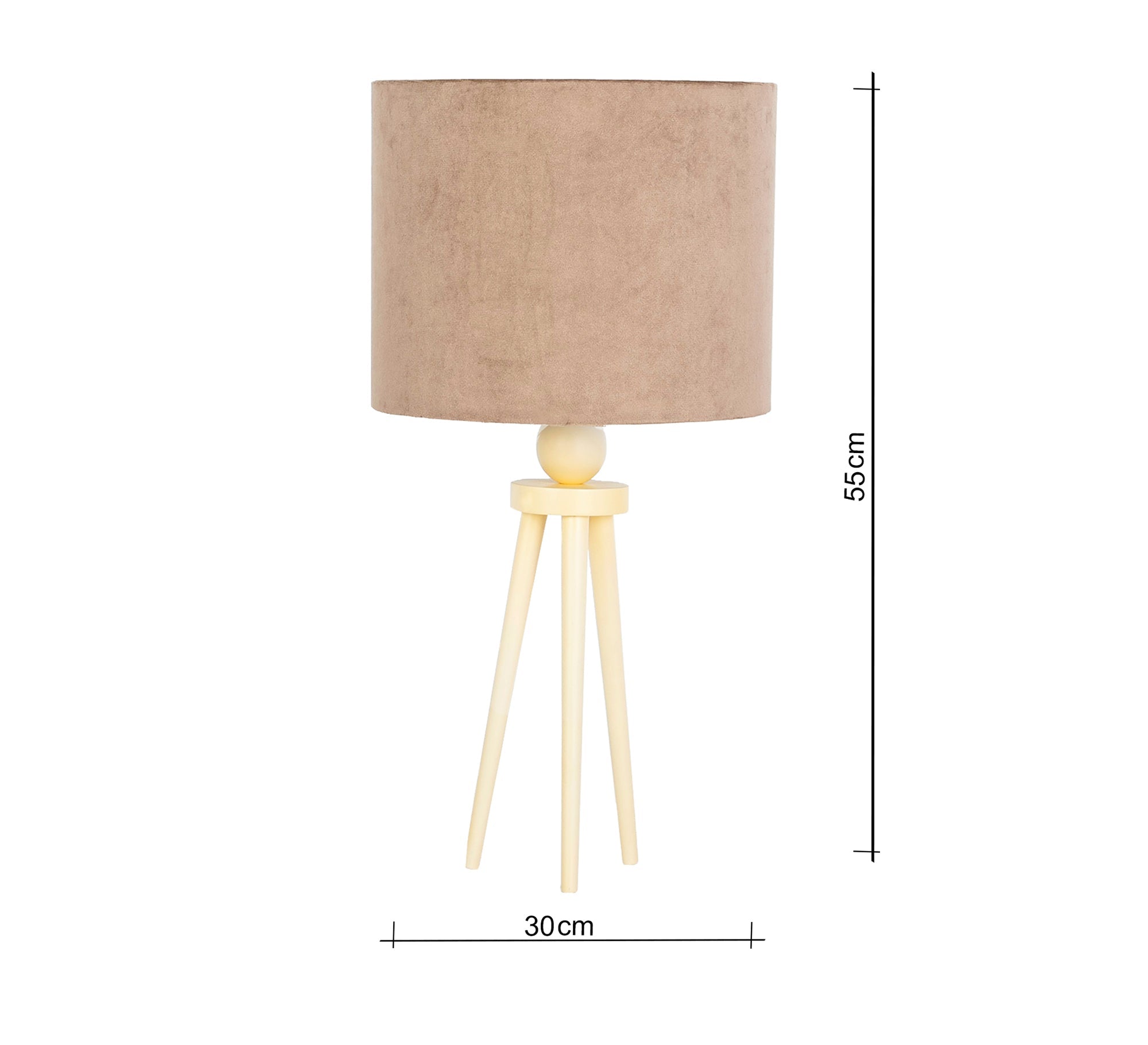 Table lighting unit with a three - legged beech base - Vitrine Furniture - Lighting