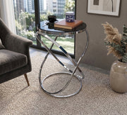 Table with a nested oval steel frame - Vitrine Furniture - Side Tables