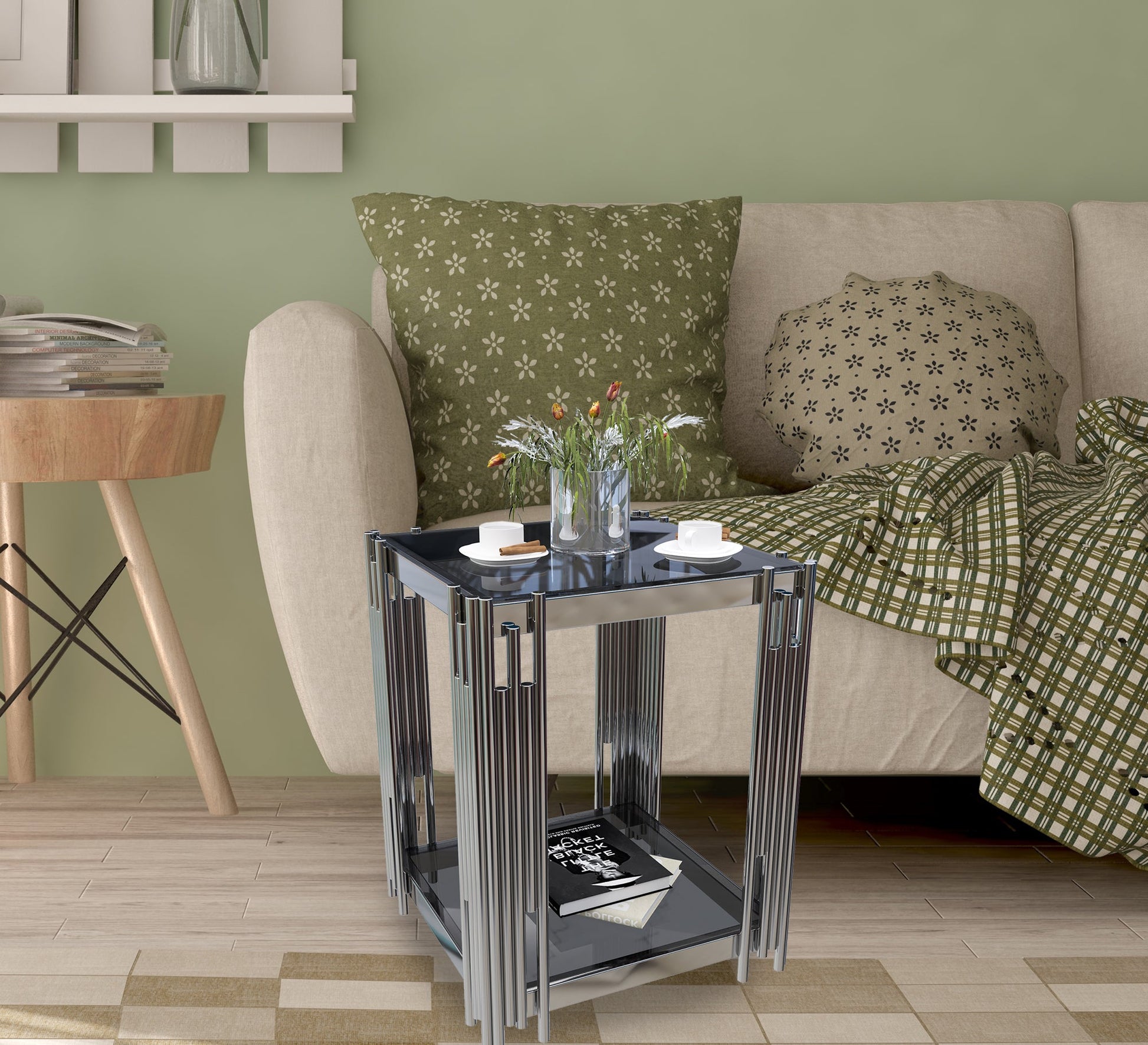 Table with thin decorative tube tops - Vitrine Furniture - Furniture