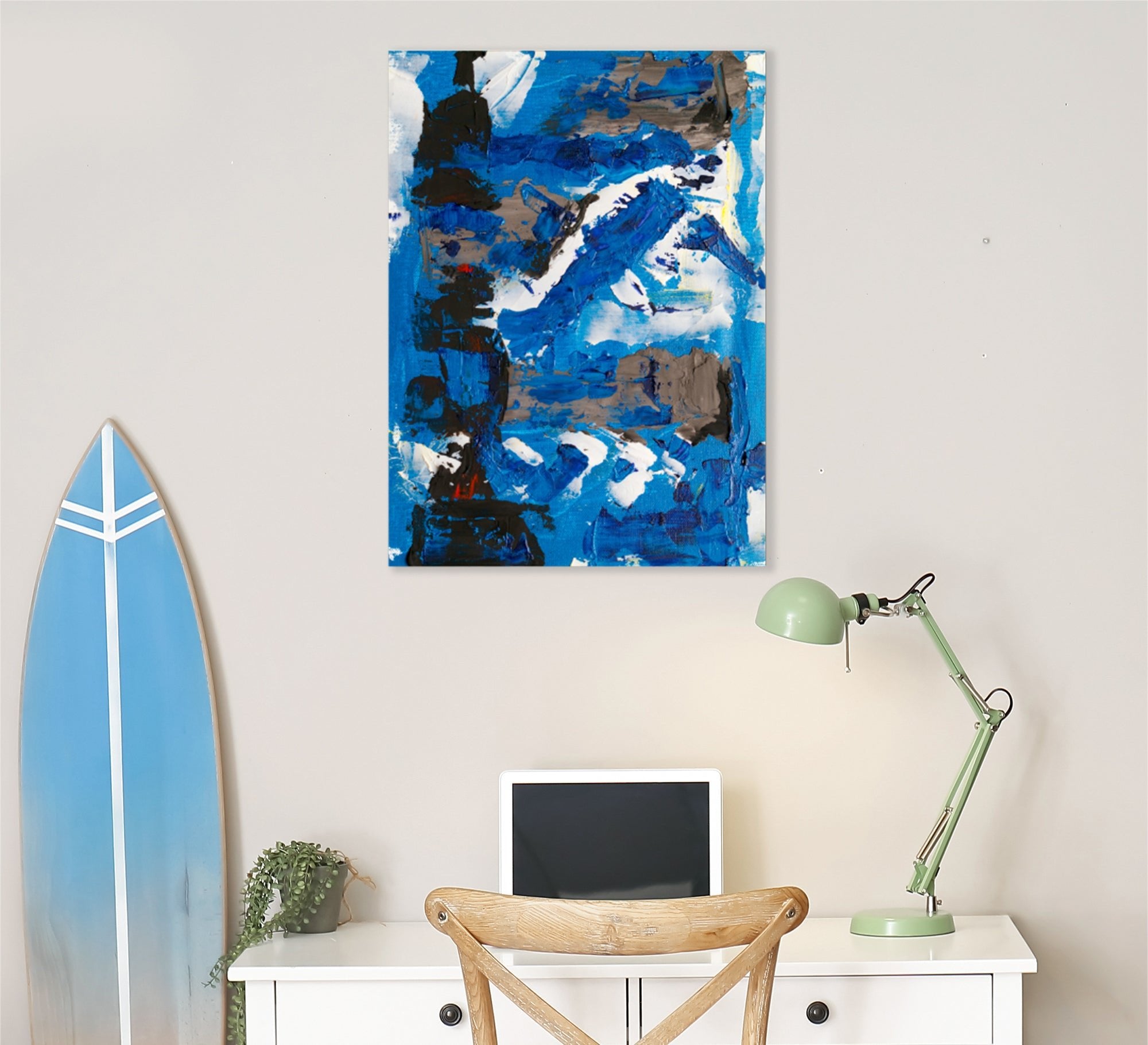 Tableau colored with shades of blue - Vitrine Furniture - Décor