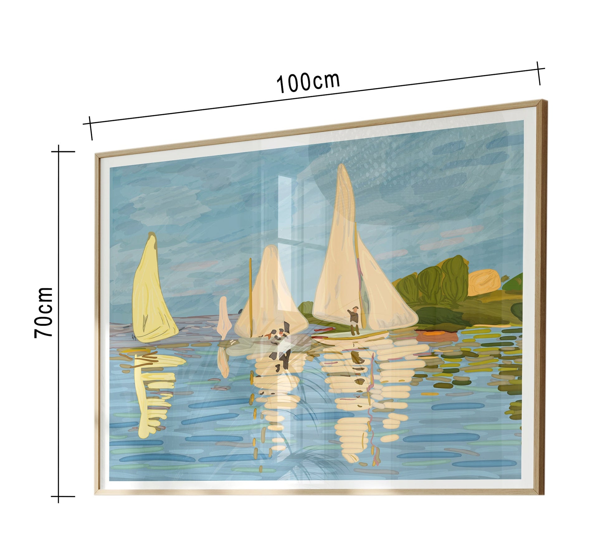 Tableau for a group of sailboats - Vitrine Furniture - Décor