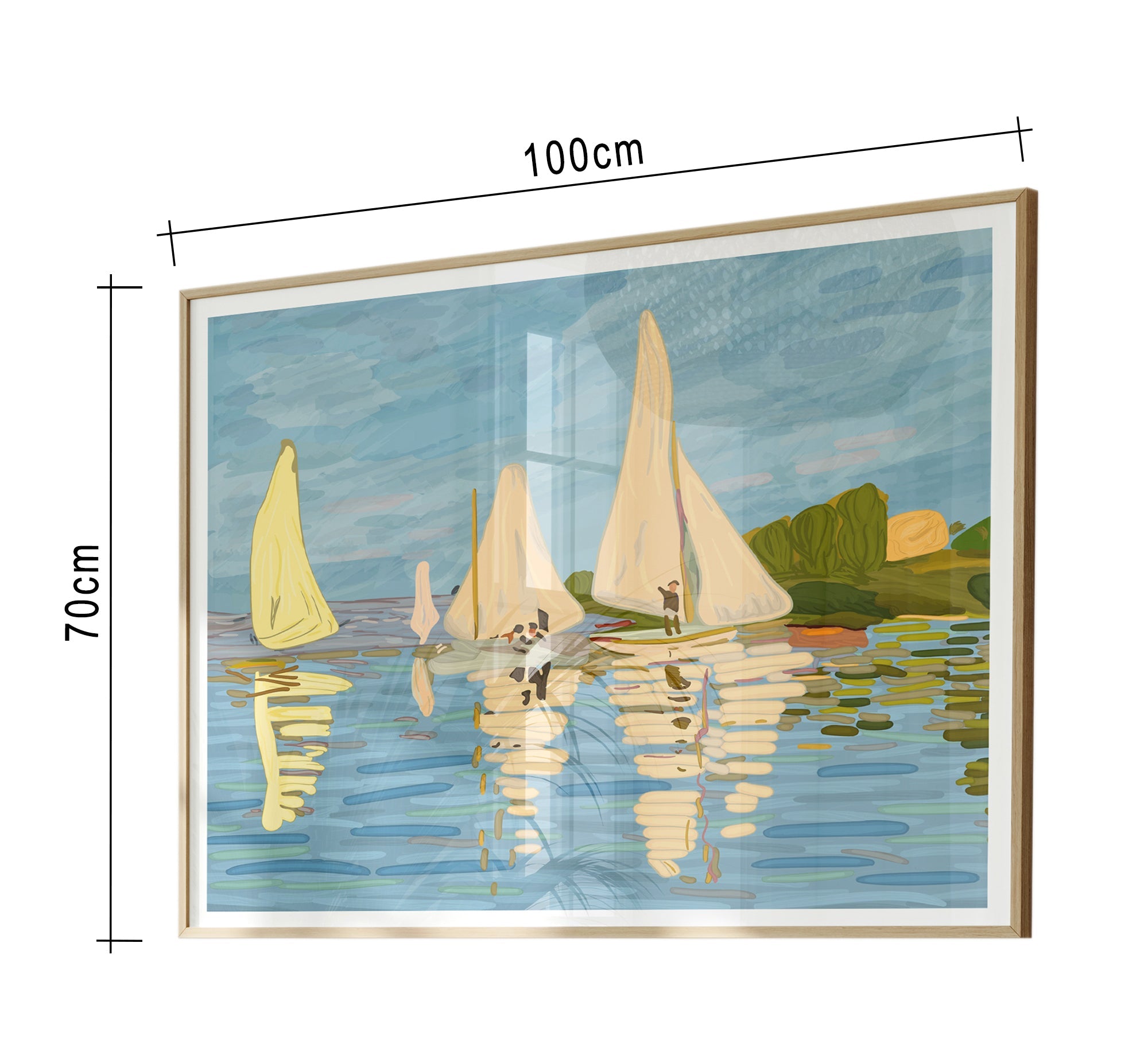 Tableau for a group of sailboats - Vitrine Furniture - Décor