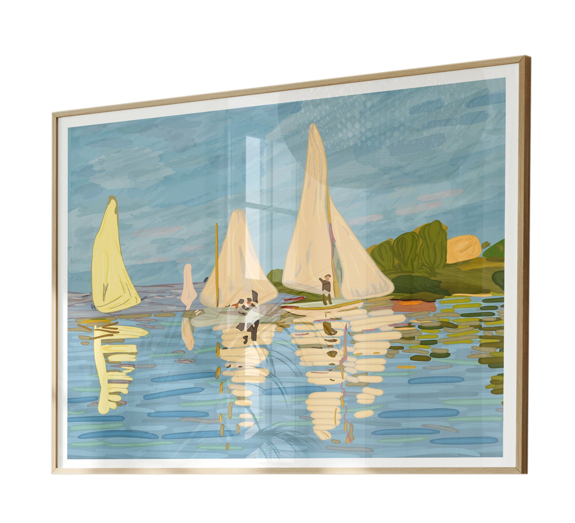 Tableau for a group of sailboats - Vitrine Furniture - Décor