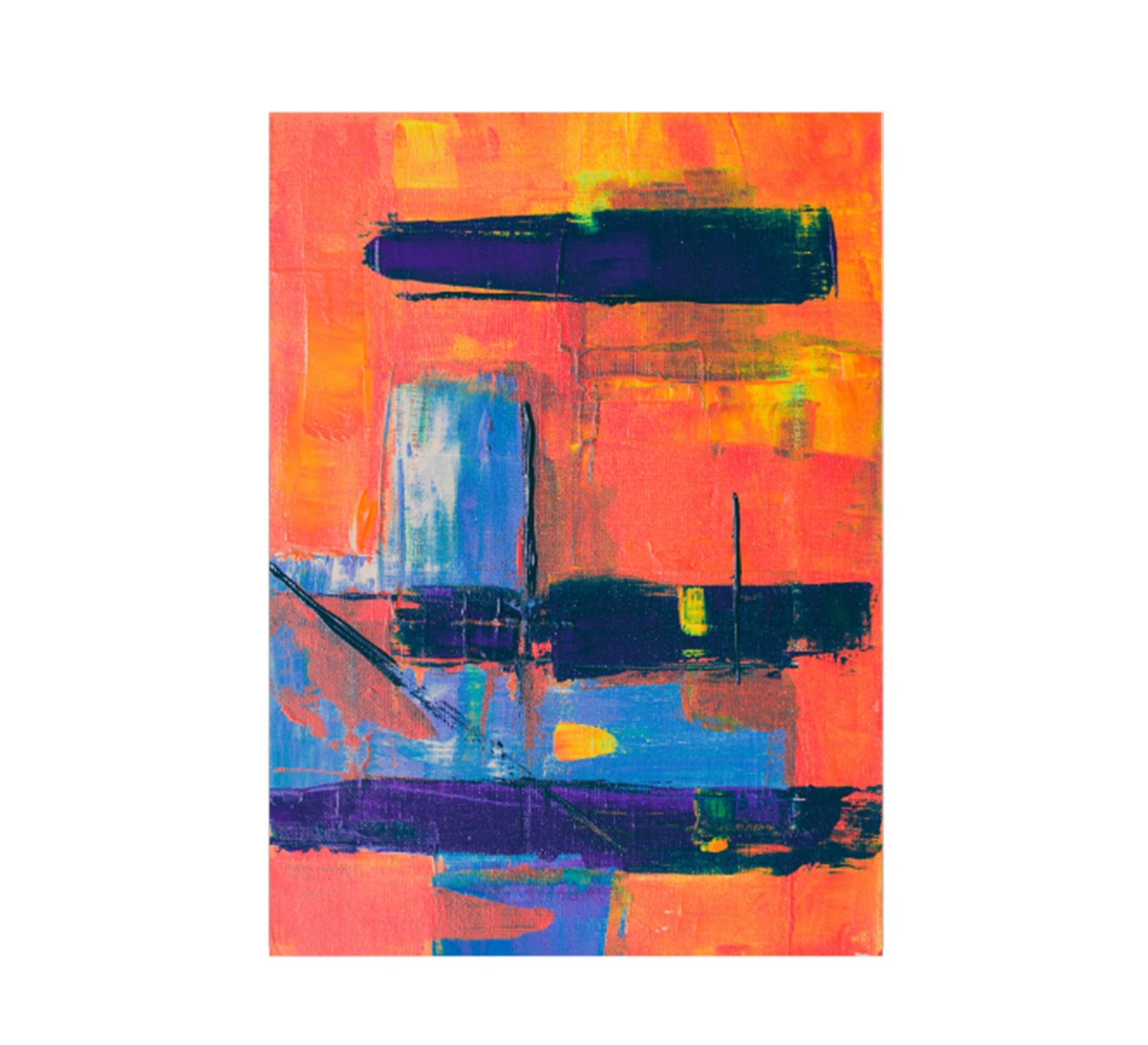 Tableau in orange and blue - Vitrine Furniture - Décor