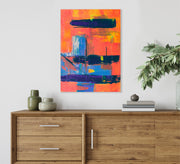 Tableau in orange and blue - Vitrine Furniture - Décor