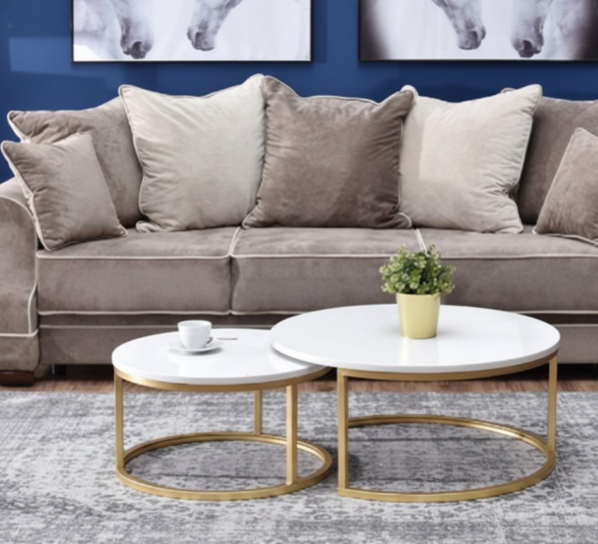 Tables where the magic of white meets the magic of gold - Vitrine Furniture - Furniture