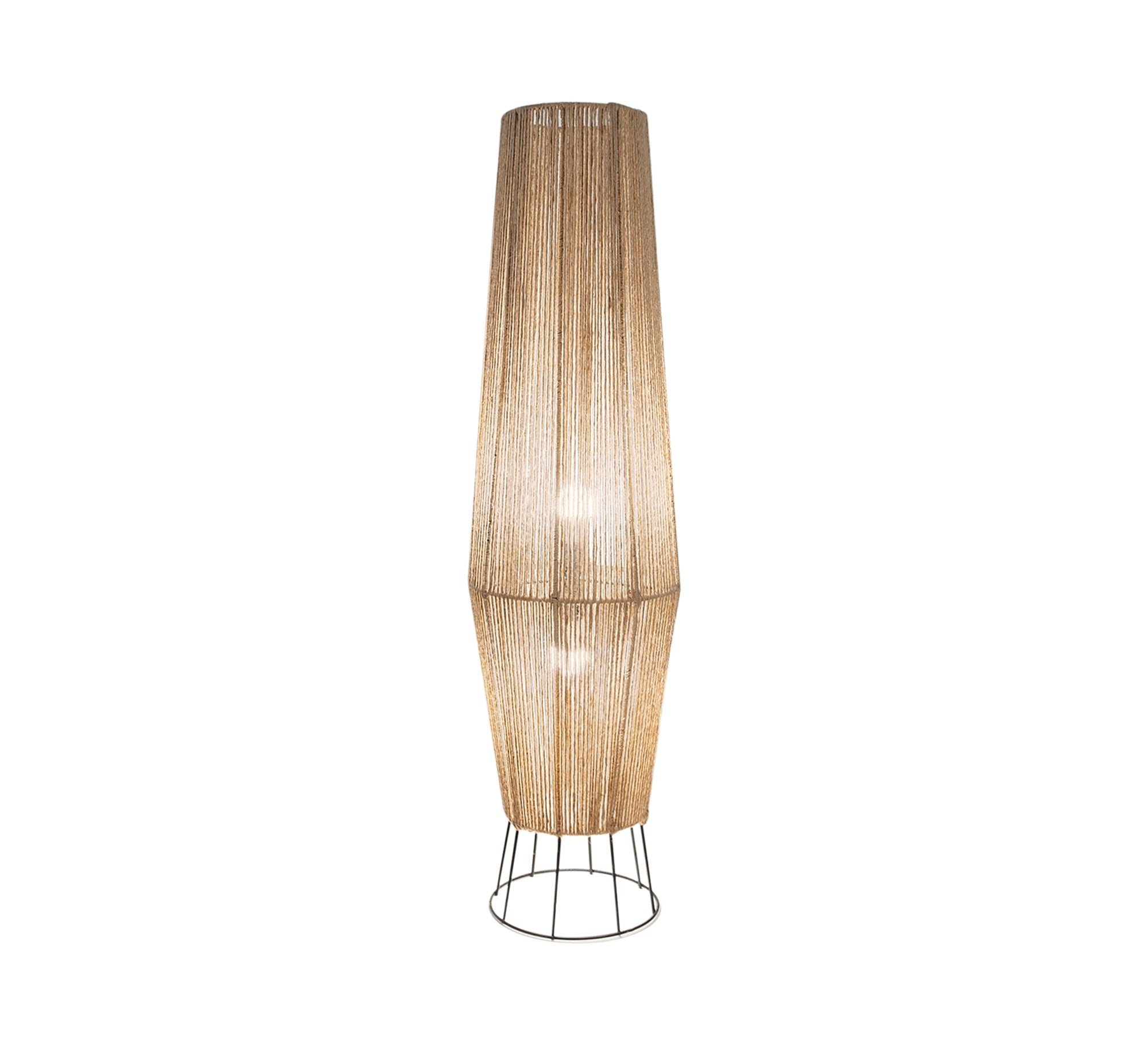 Tall floor lamp with round metal base - Vitrine Furniture - Lighting