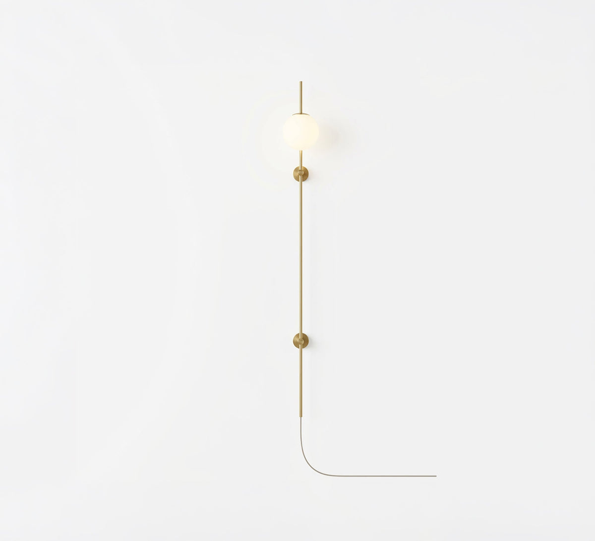 Tall Gold Linear Globe Wall Sconce - Vitrine Furniture - Wall Sconce