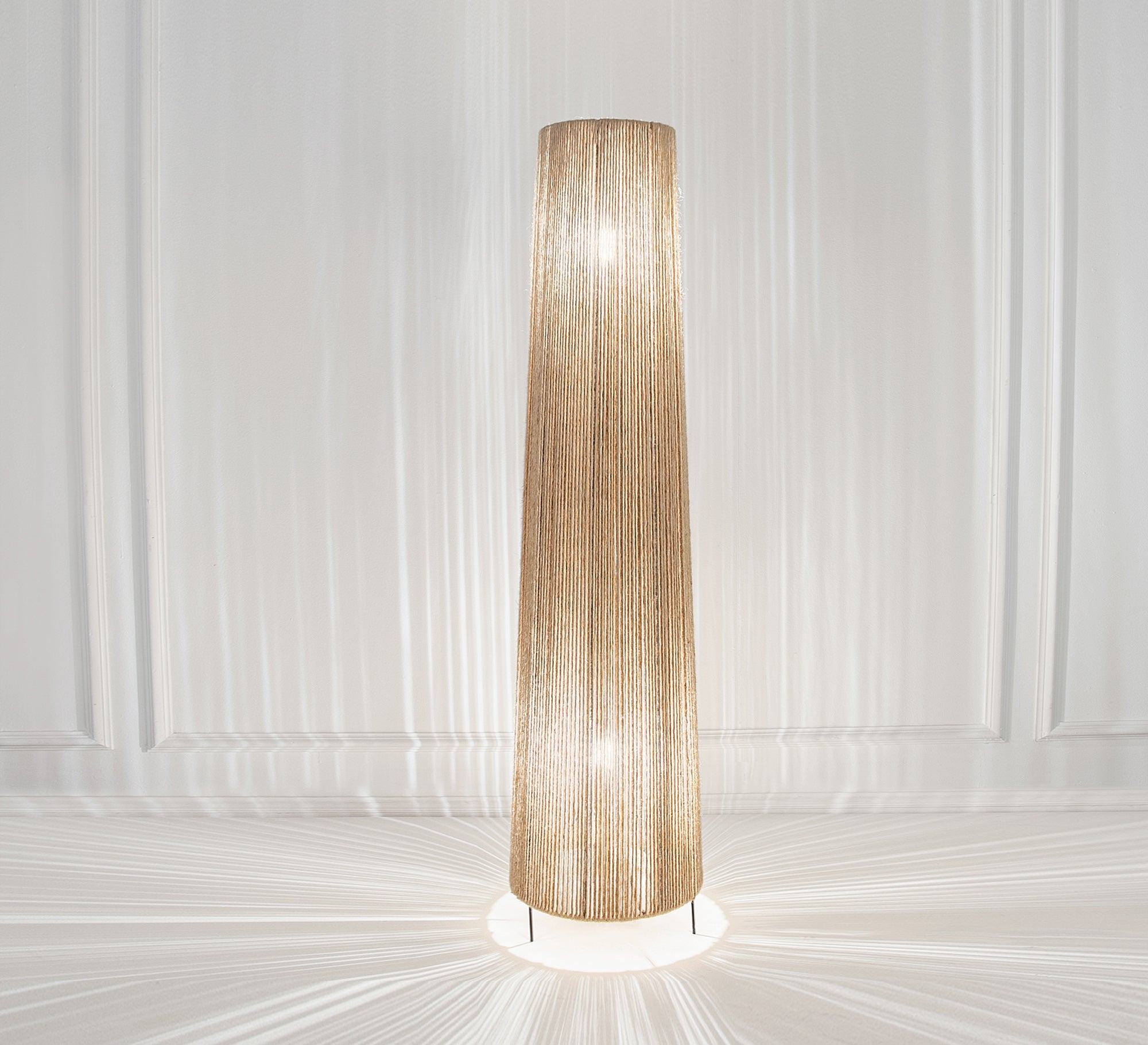 Tall woven floor lamp - Vitrine Furniture - Lighting