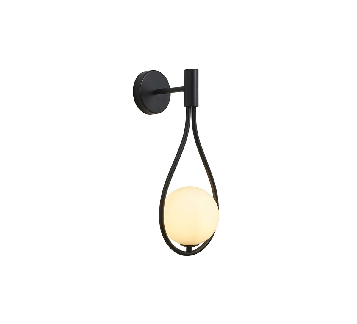 Teardrop Frame Wall Sconce with Globe - Vitrine Furniture - Wall Sconce