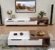 Tenting table set in white and warm wood - Vitrine Furniture - Furniture