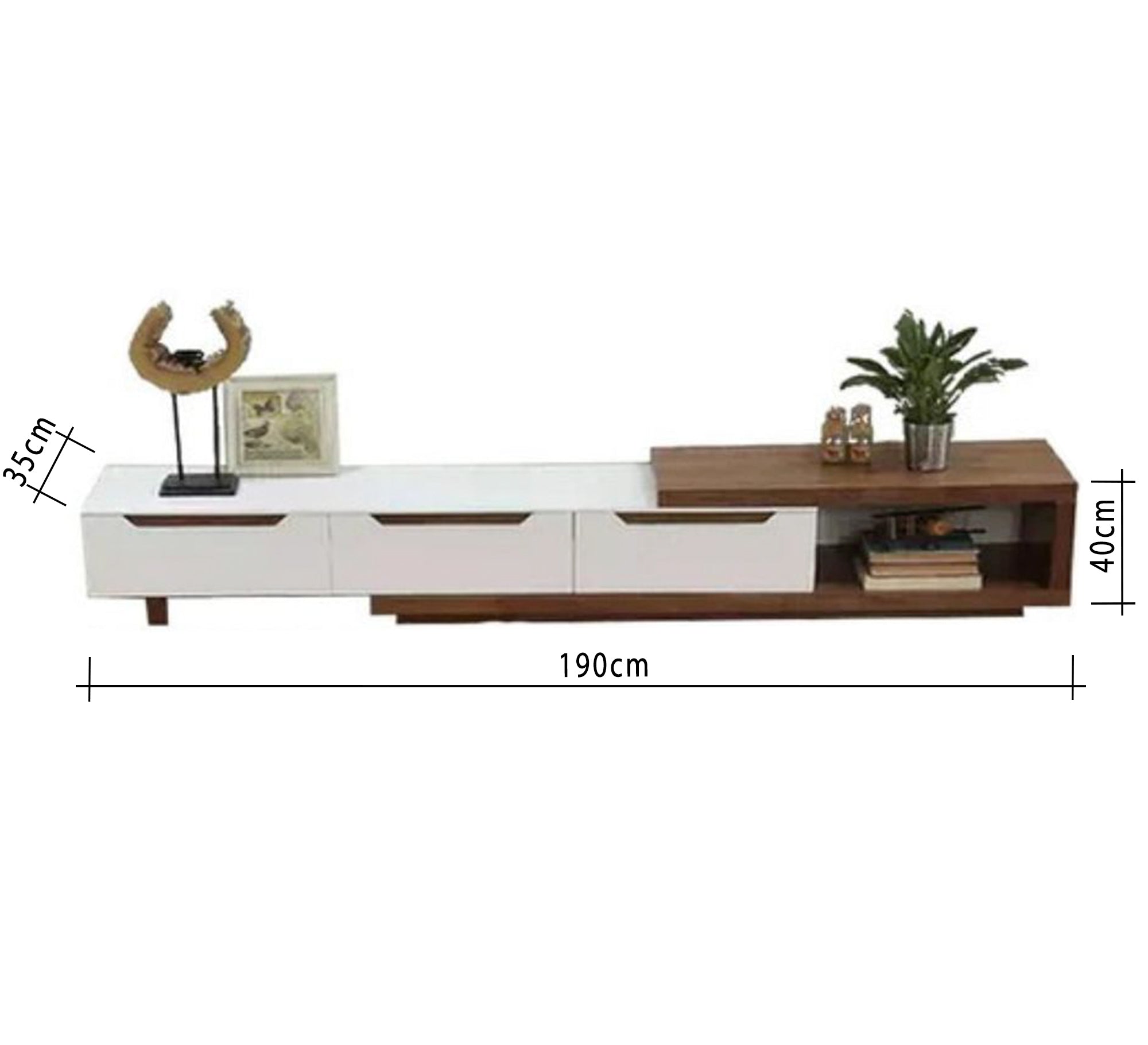 Tenting table set in white and warm wood - Vitrine Furniture - Furniture