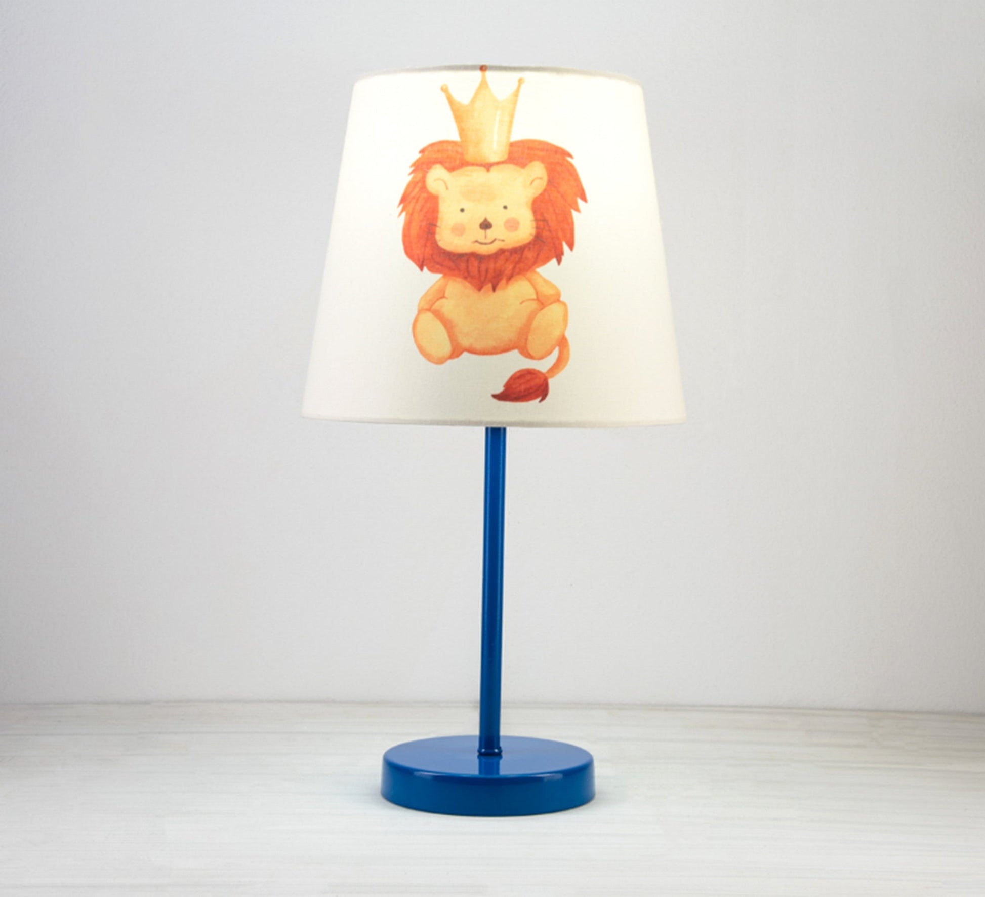The Lion King Lamp : Light, Fun, Kids, Unique Decor with Blue Base - Vitrine Furniture - Lighting