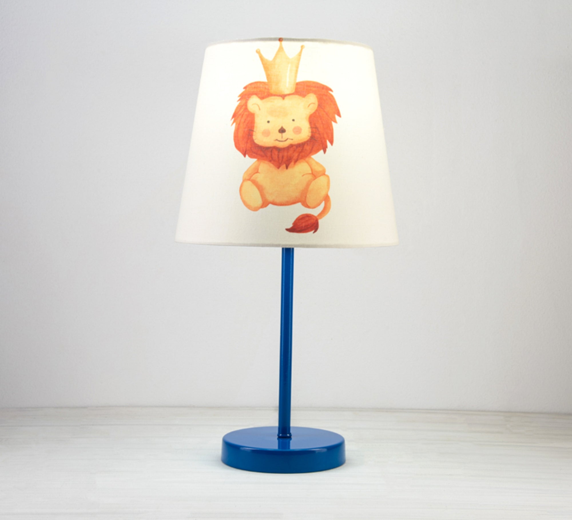 The Lion King Lamp : Light, Fun, Kids, Unique Decor with Blue Base - Vitrine Furniture - Lighting