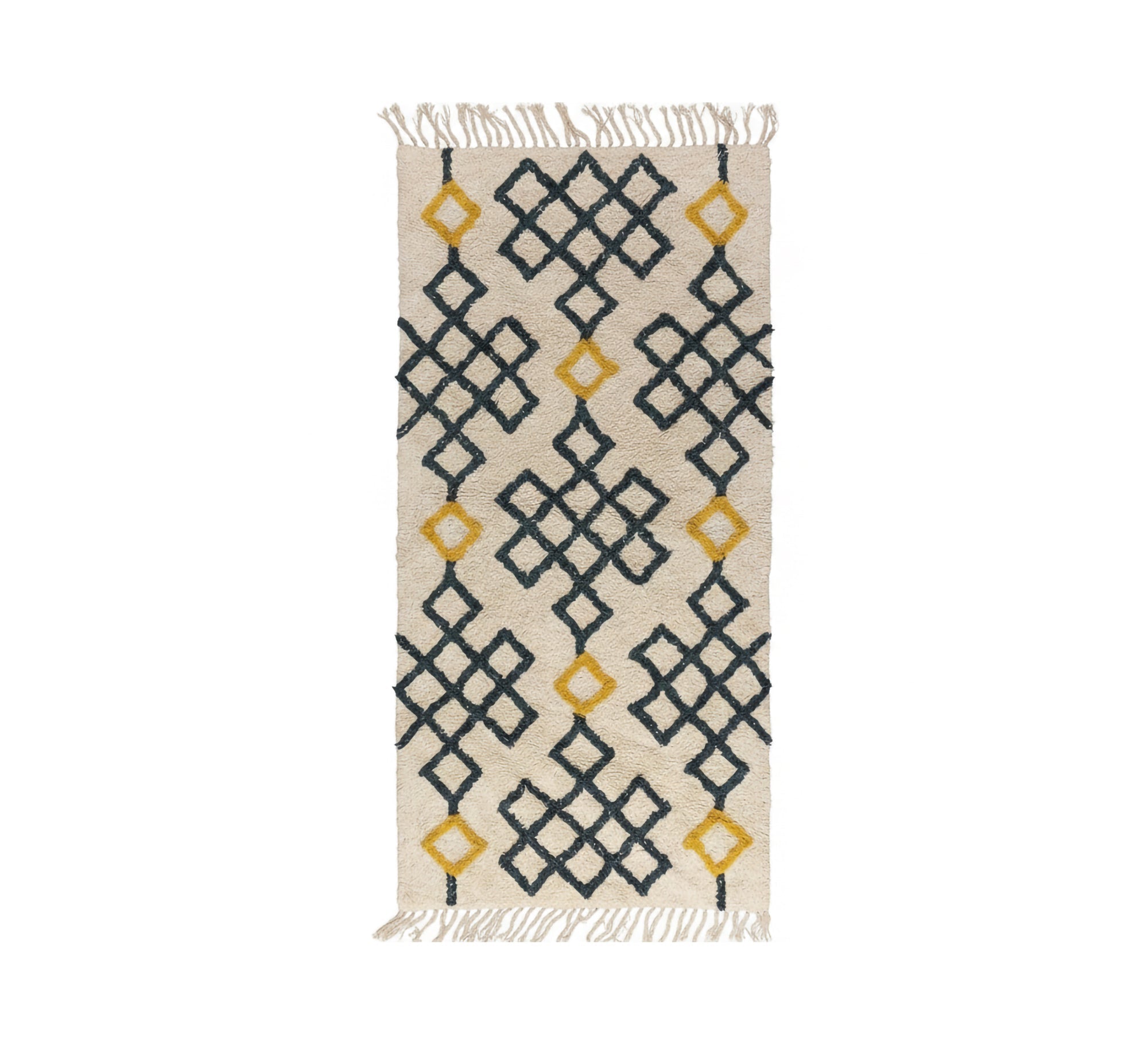 Thick pile rug with diamond pattern - Vitrine Furniture - Accessories