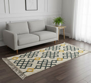 Thick pile rug with diamond pattern - Vitrine Furniture - Accessories
