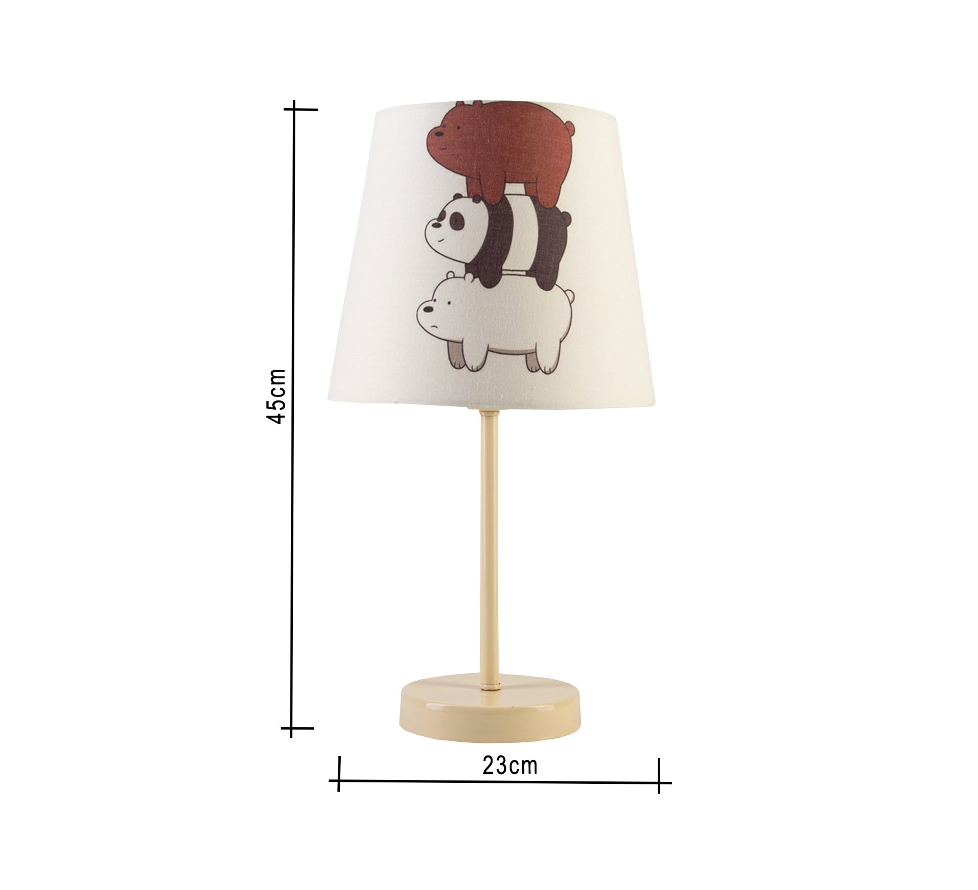 Three Bears Lamp: Cute and playful design with a beige base - Vitrine Furniture - Lighting