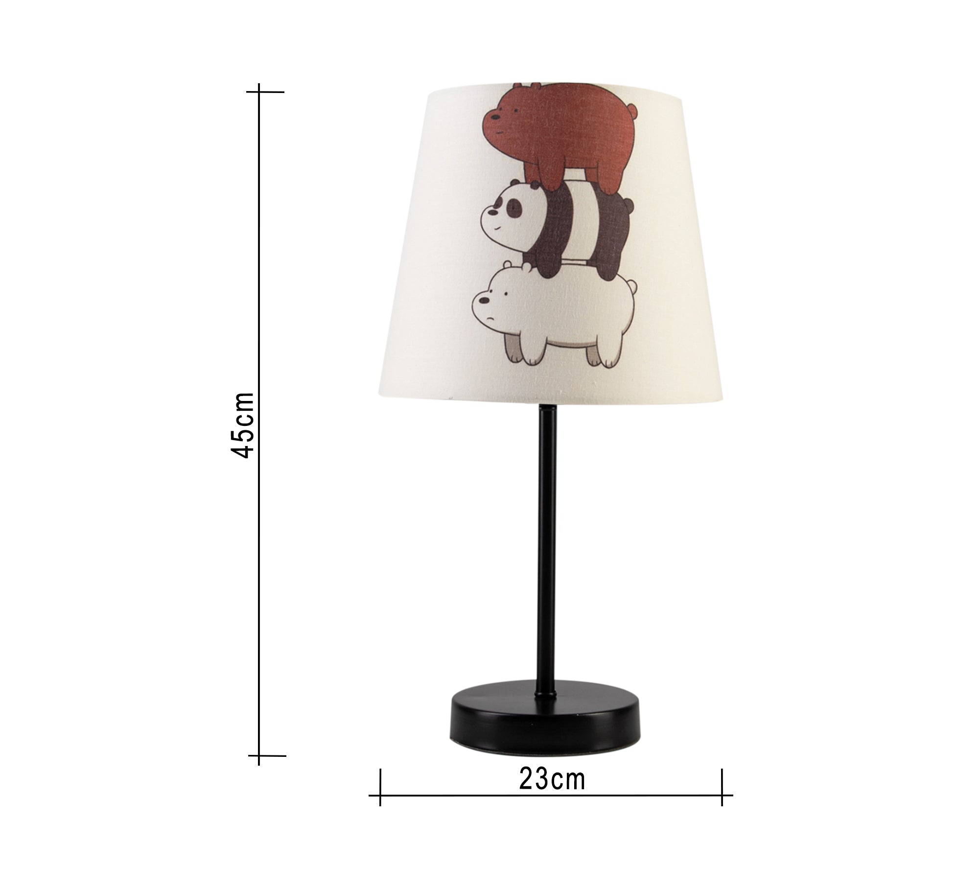 Three Bears Lamp: Cute and playful design with a black base - Vitrine Furniture - Lighting