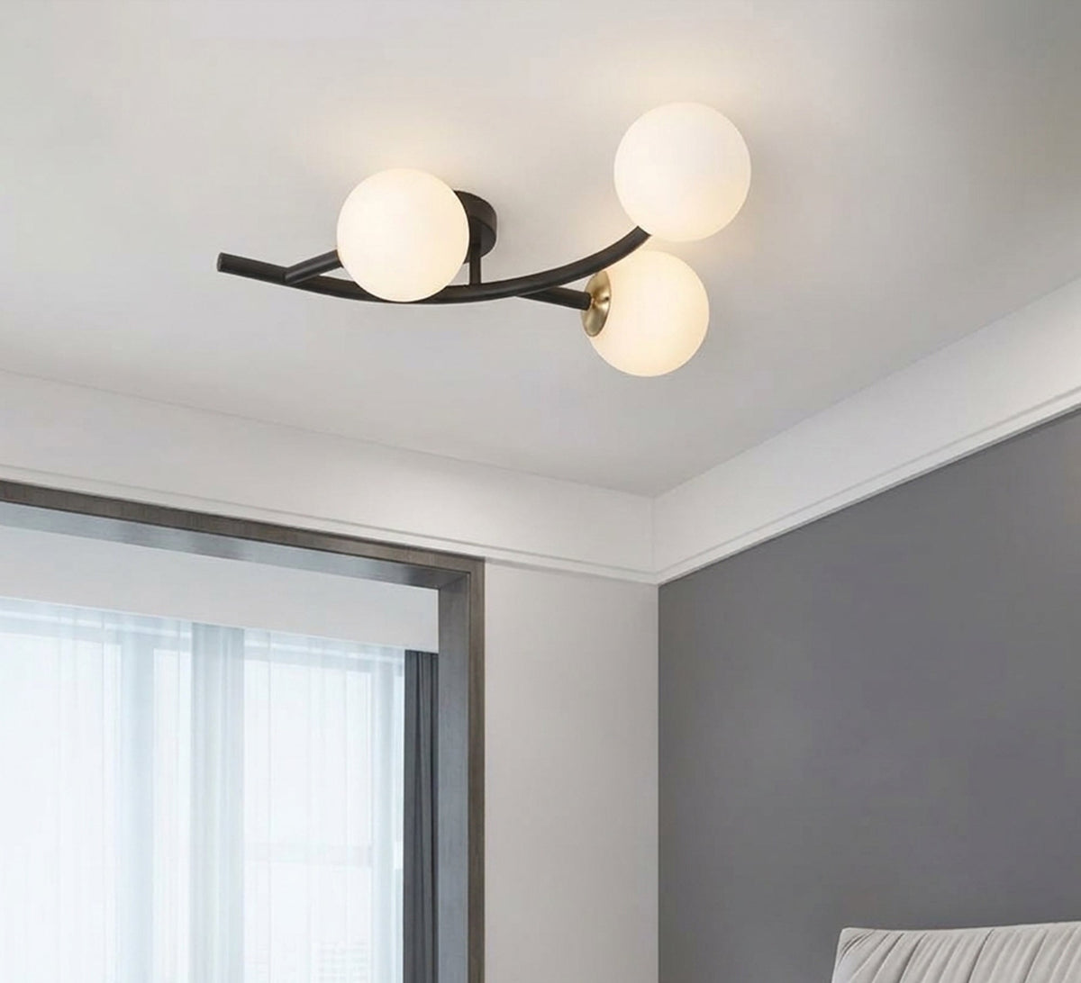 Three-branch leaf ceiling chandelier - Vitrine Furniture - Ceiling lights