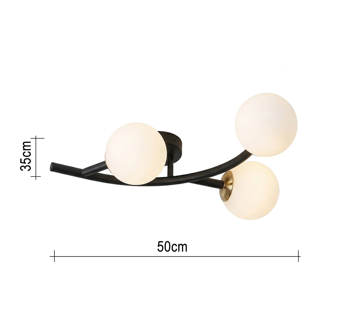 Three-branch leaf ceiling chandelier - Vitrine Furniture - Ceiling lights