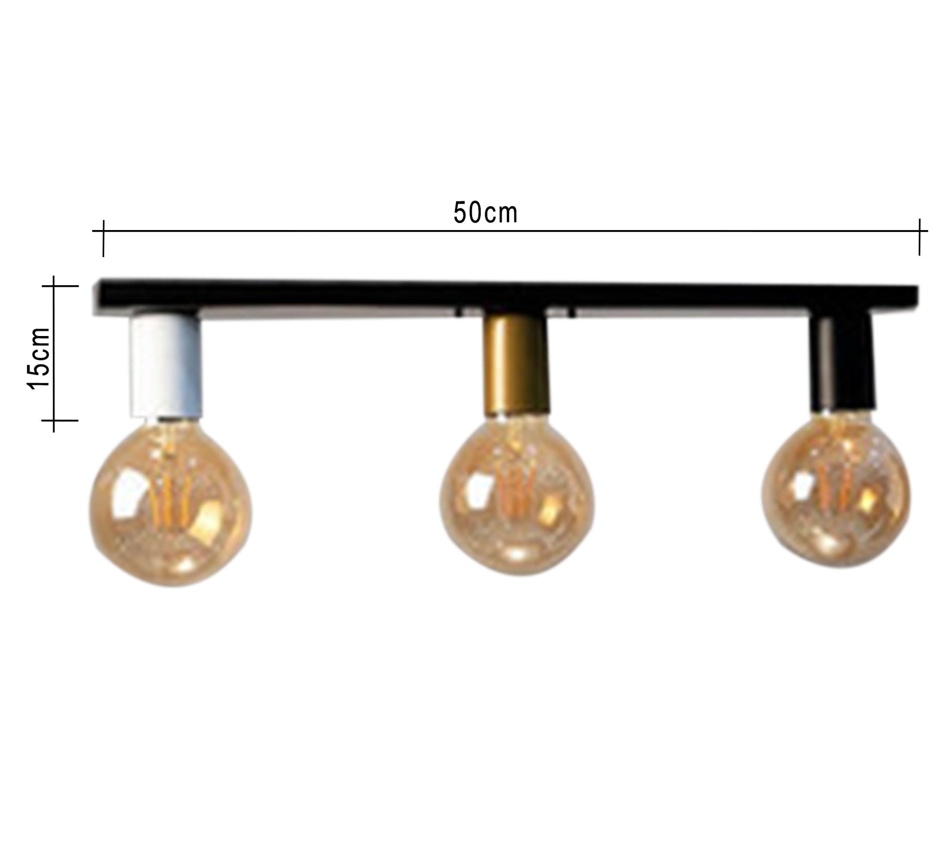 Three - bulb ceiling lamp with colored switches - Vitrine Furniture - Lighting