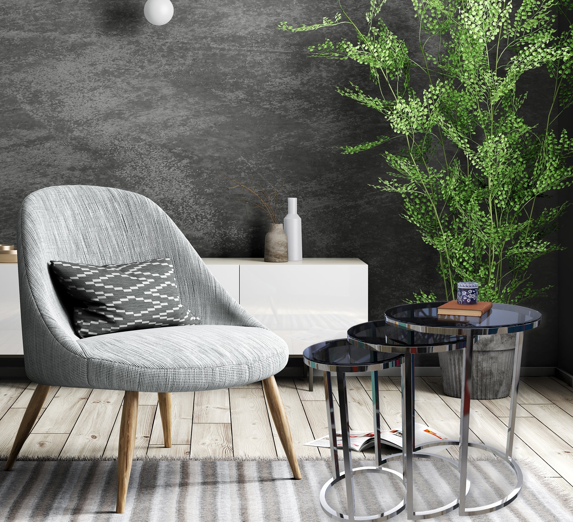 Three delicately designed circular tables - Vitrine Furniture - Furniture