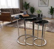 Three delicately designed circular tables - Vitrine Furniture - Side Tables