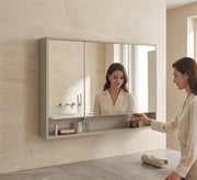 Three Door Bathroom Storage Unit with Shelf - Vitrine Furniture - Cabinets