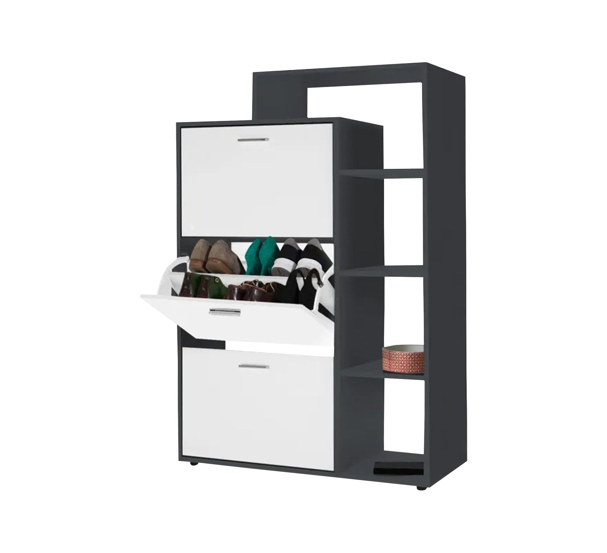 Three - door shoe rack with fan - Vitrine Furniture - Furniture