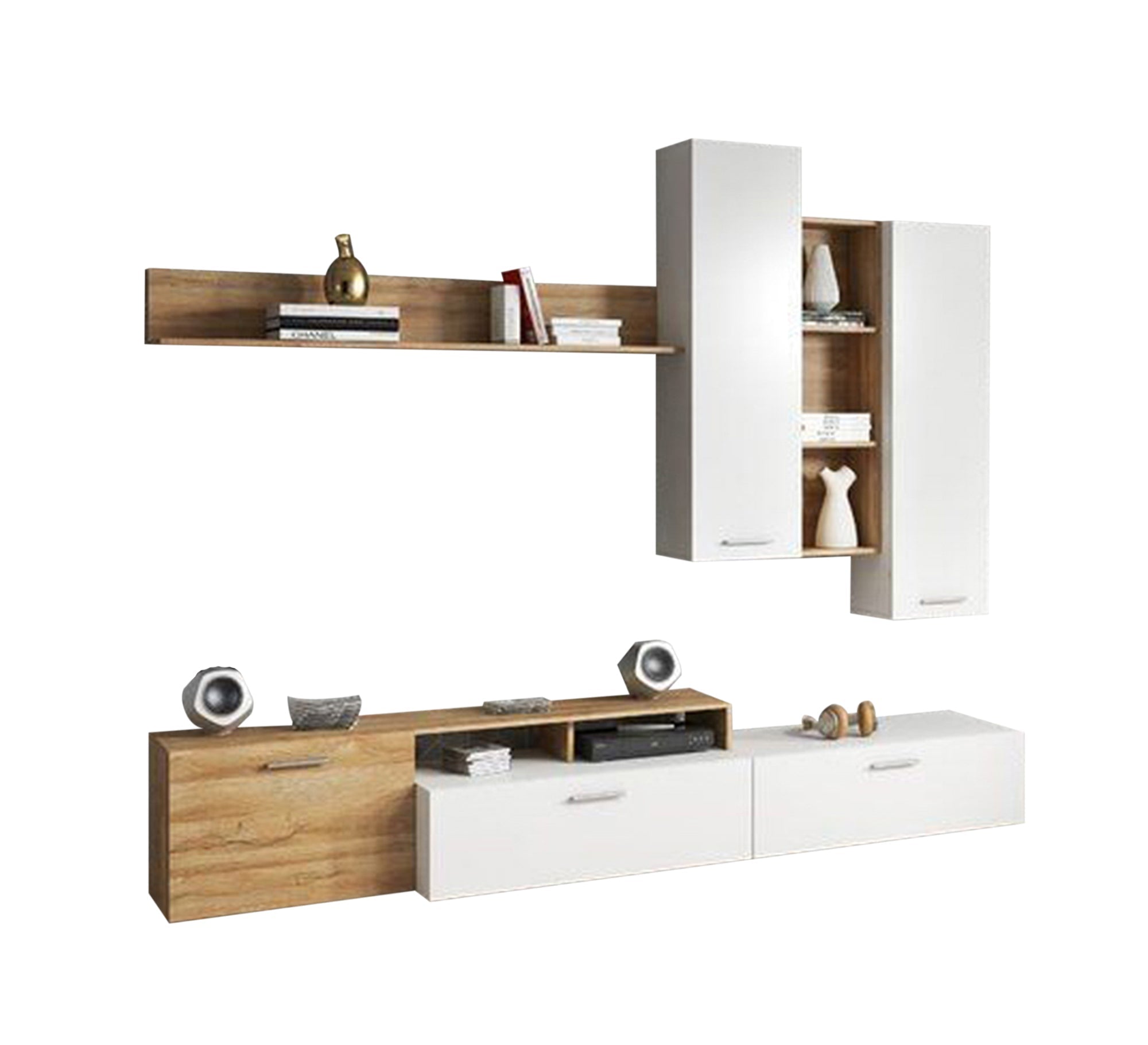Three - Doors TV Table, Sleek & Spacious Design - Vitrine Furniture - Furniture