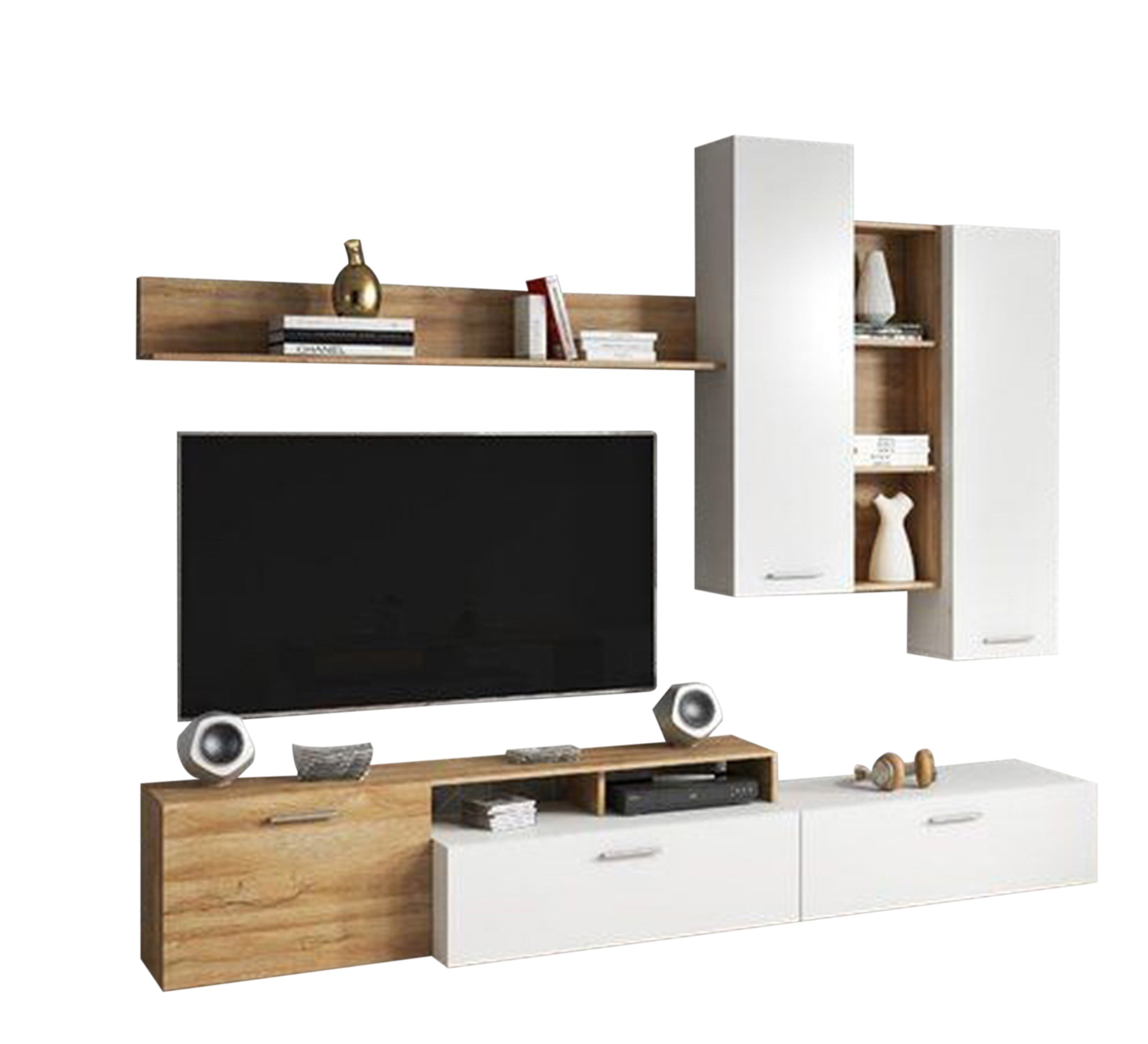 Three - Doors TV Table, Sleek & Spacious Design - Vitrine Furniture - Furniture